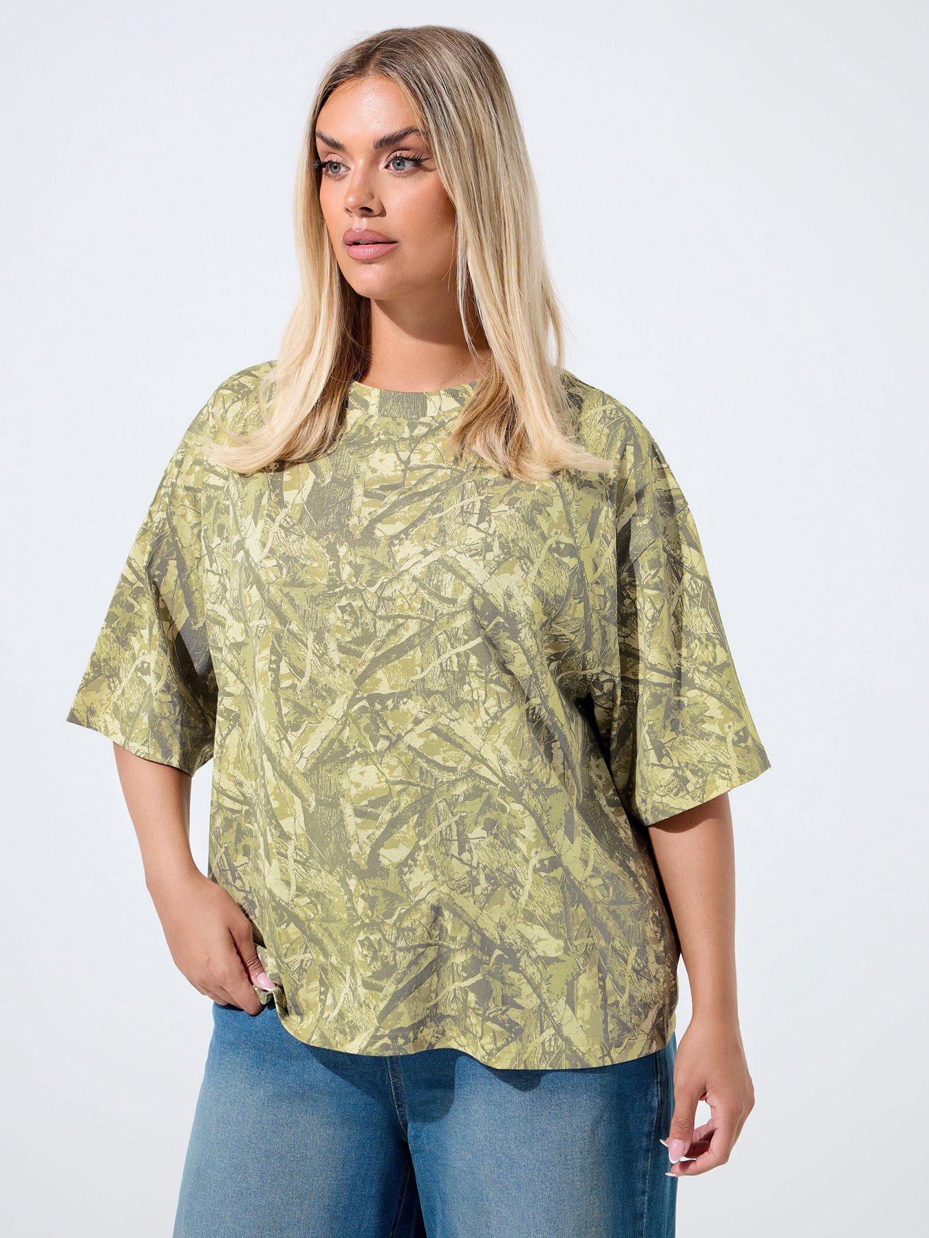 undefined Curve Camo T-Shirt - Natural