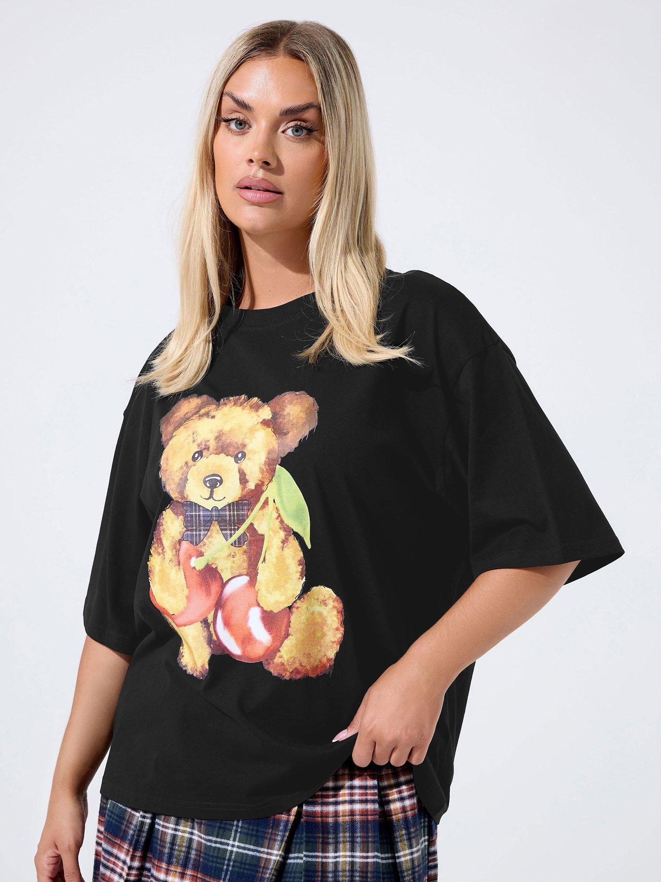 undefined Curve Teddy Tartan T-Shirt - Black