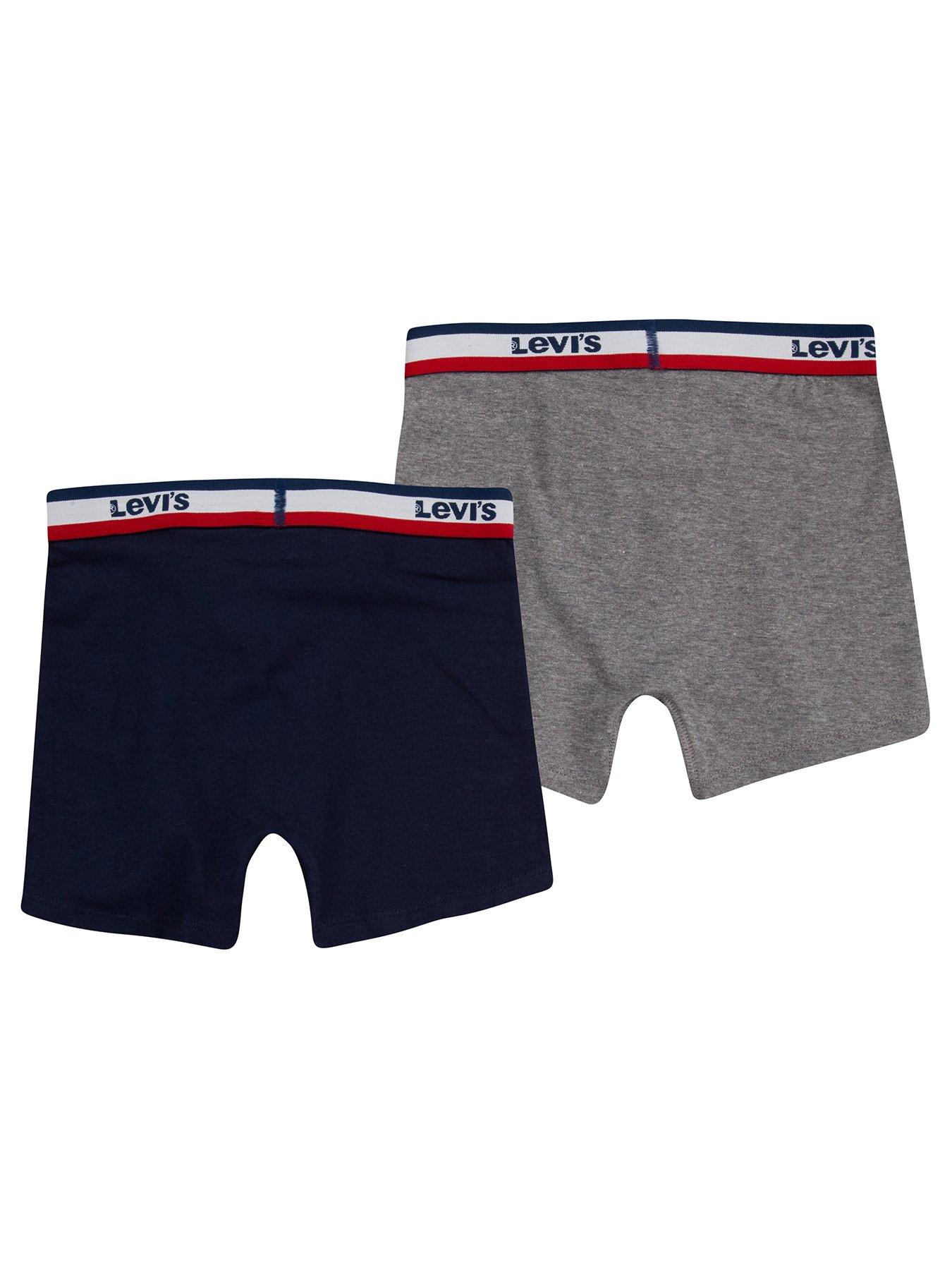 Image 2 of 2 of Levi's Boys 2 Pack Sportswear Logo Boxer Briefs - Grey