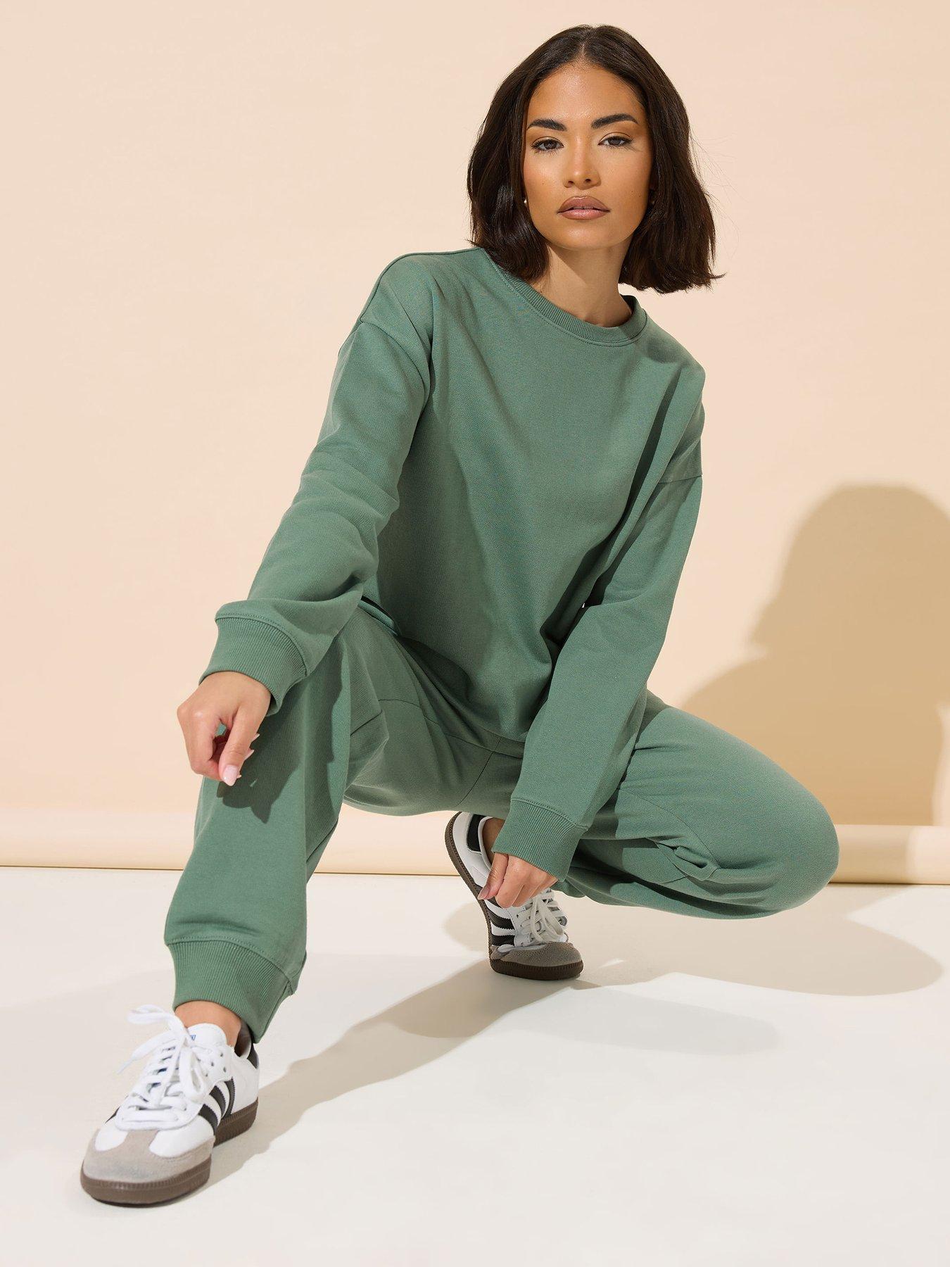 undefined Petite Plain Sweatshirt - Green
