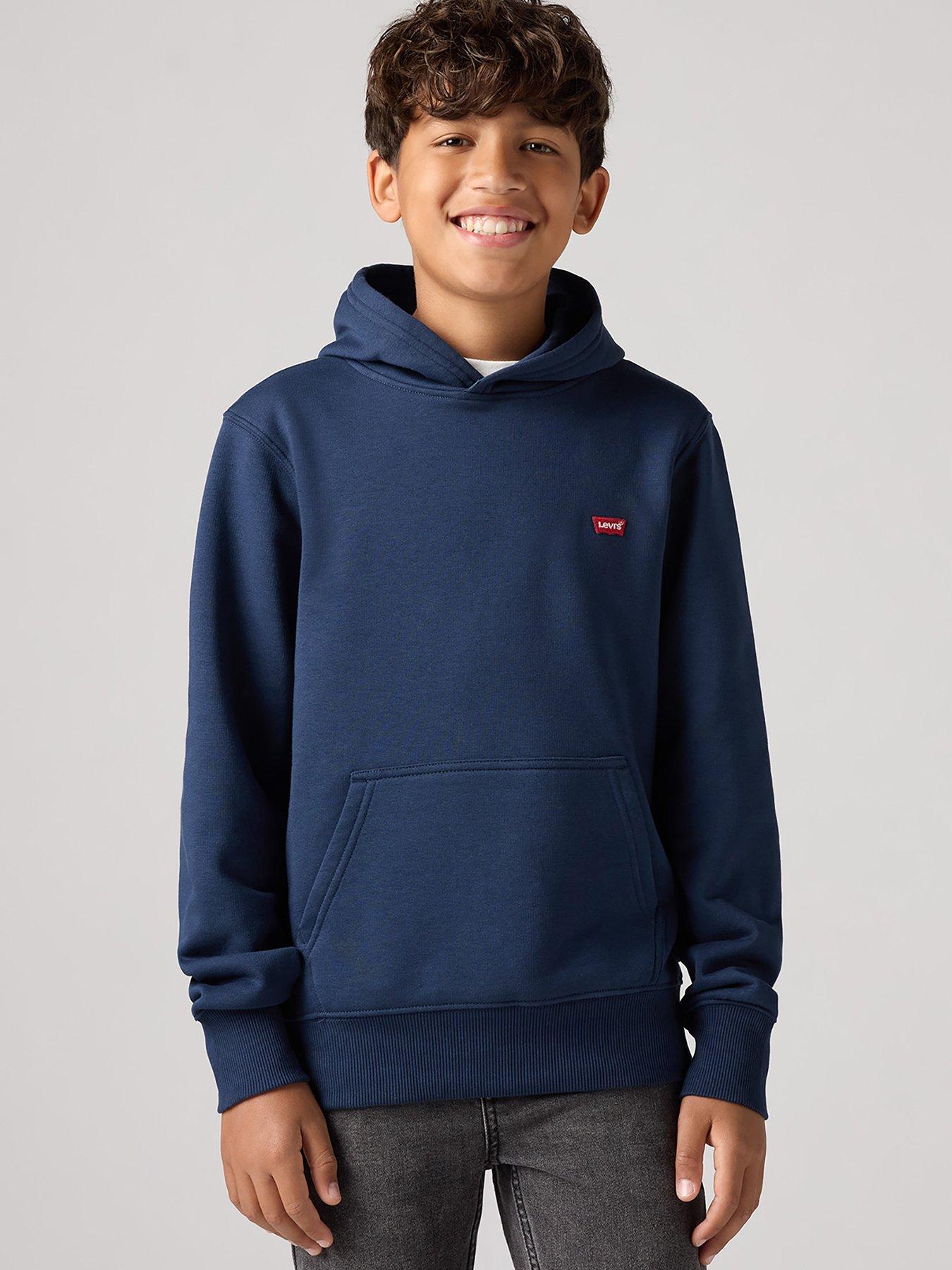 Levi's Boys Batwing Chest Hit Pull Over Hoodie - Navy