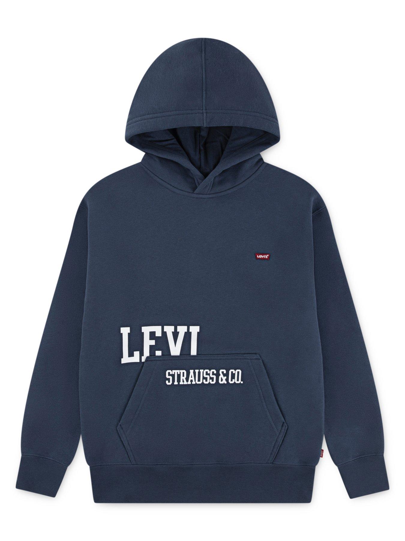 undefined Boys Cutoff Levis Hoodie - Navy