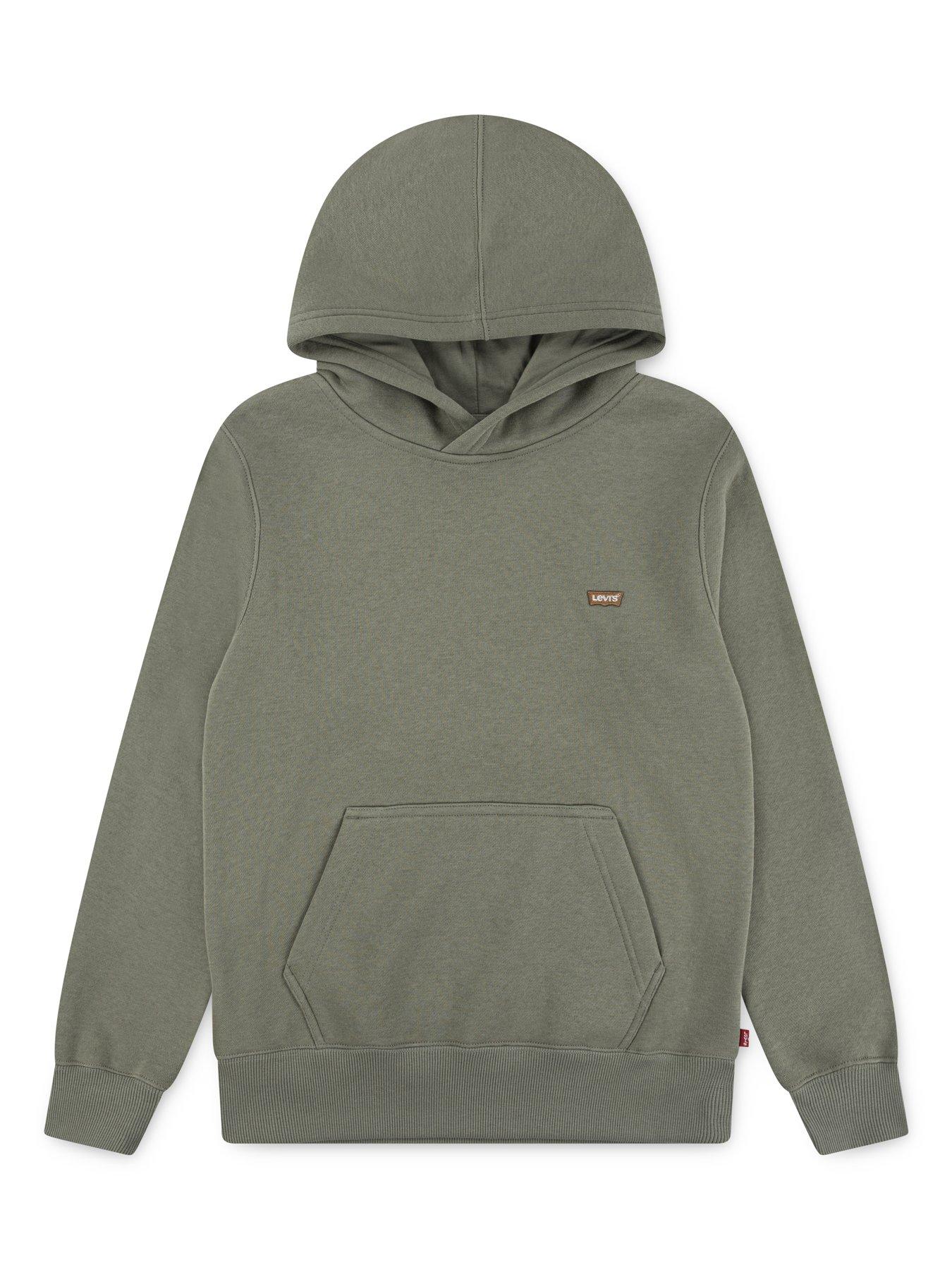 undefined Boys Batwing Chest Hit Pull Over Hoodie - Green