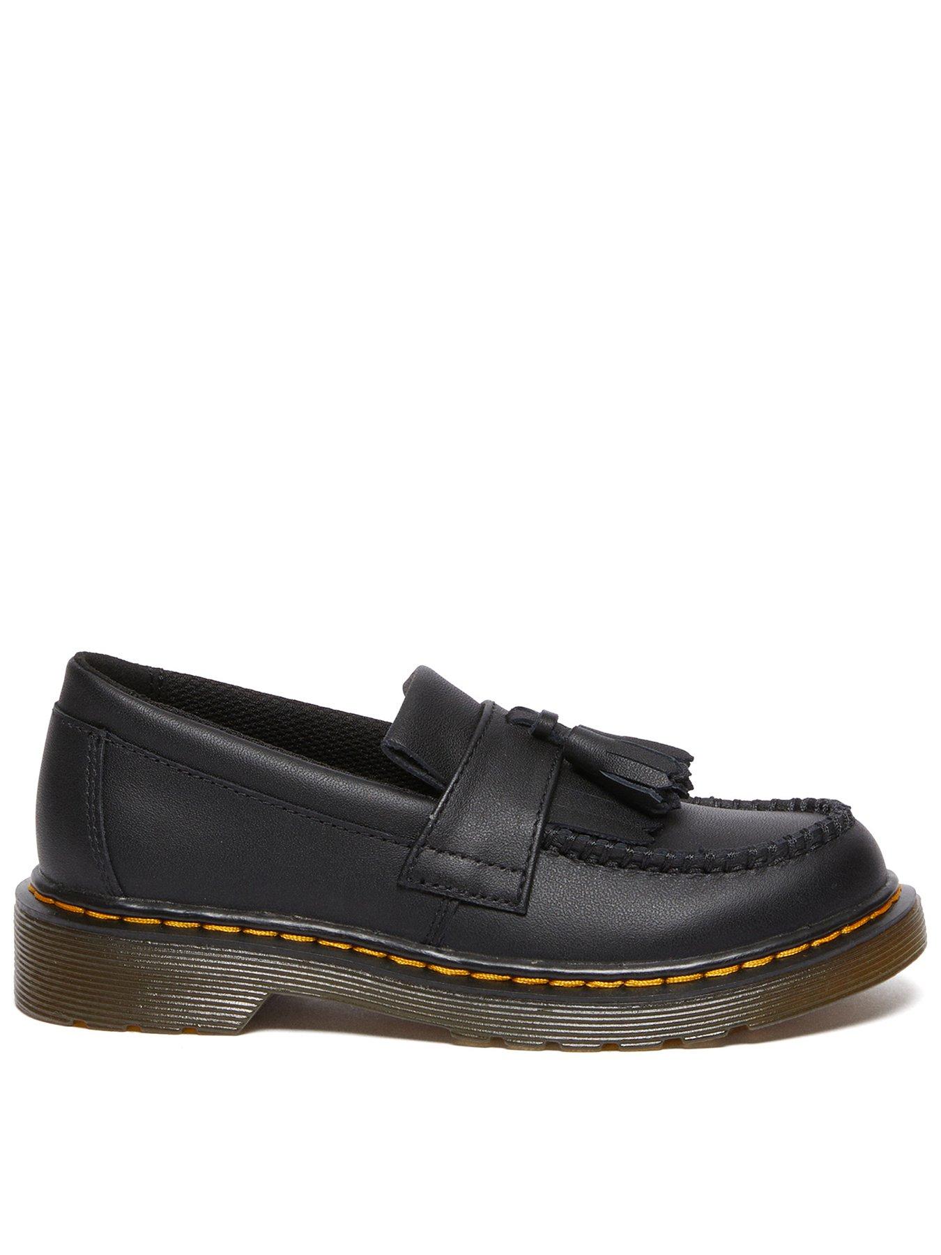 Dr Martens Junior Adrian Tassel Loafer, Black, Size 1 Older