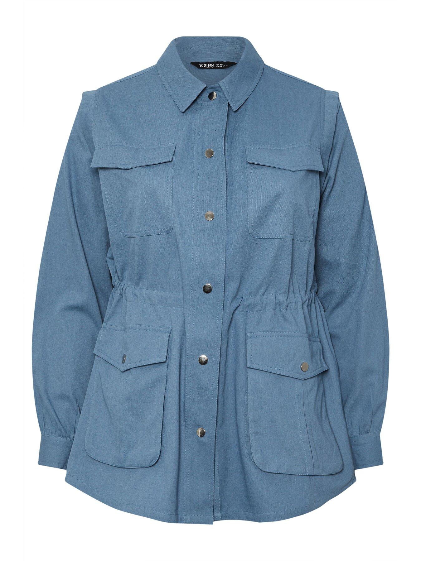 Image 5 of 5 of Yours Curve Carpenter Jacket - Blue