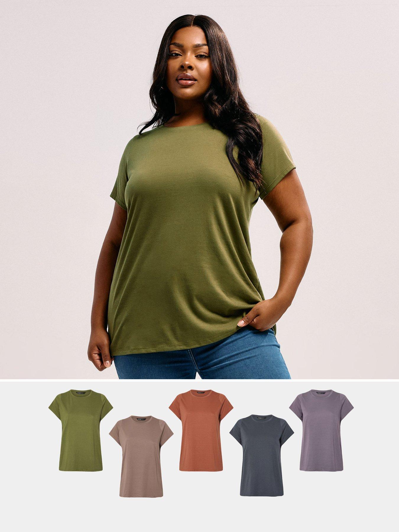 undefined Curve Core Basic 5 Pack T-Shirts - Green