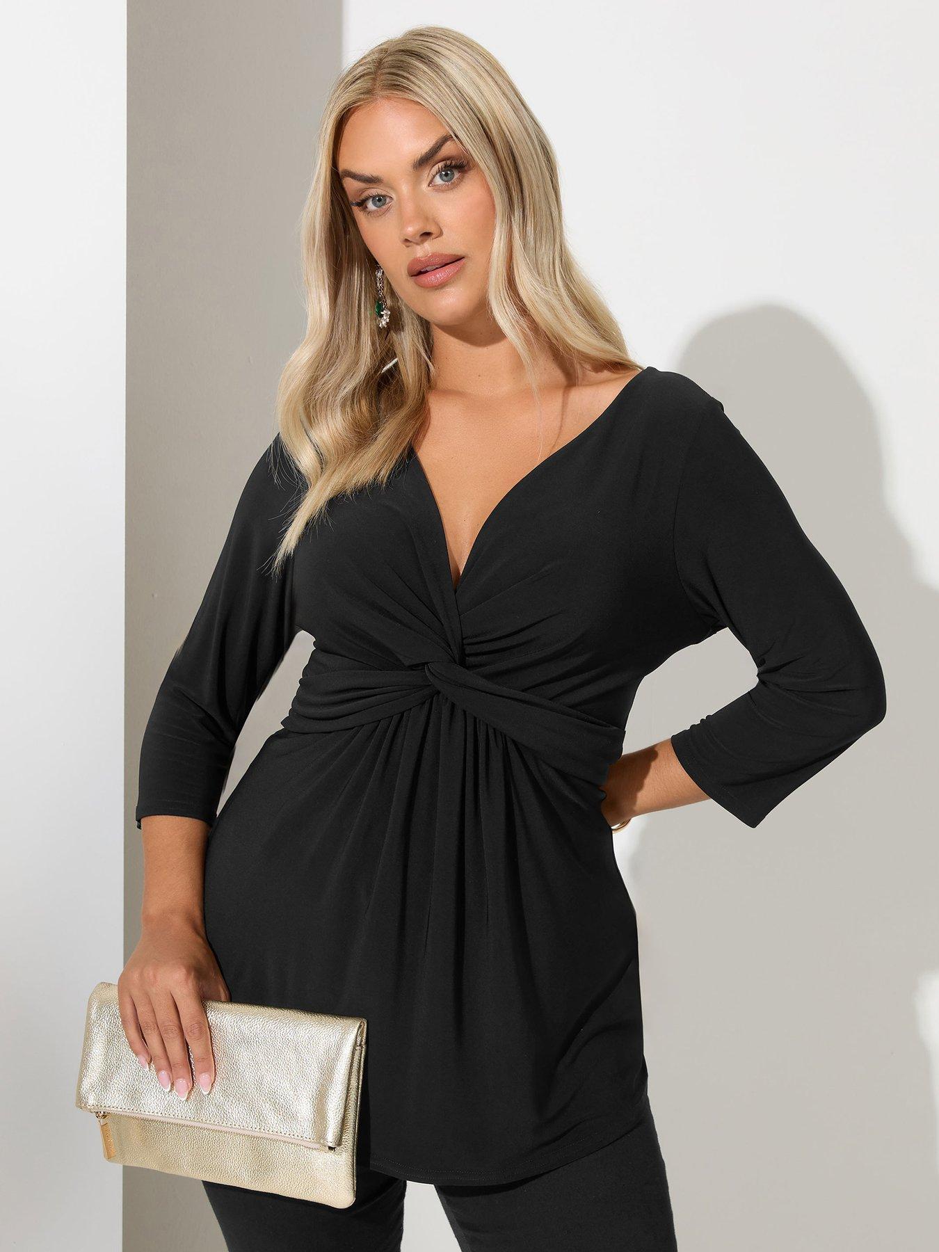 undefined Curve Knot Front Top - Black
