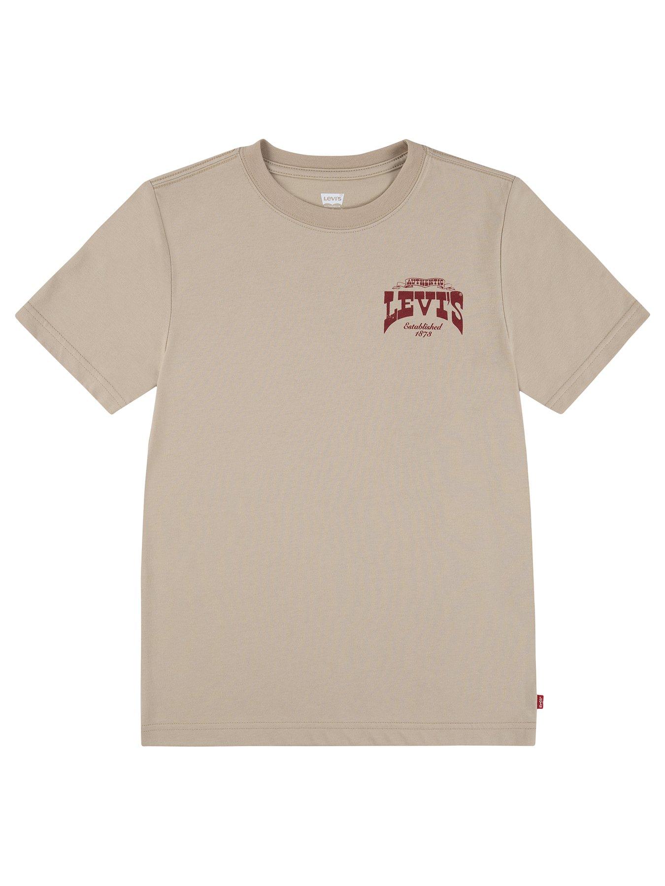Levi's Boys Galloping Free Short Sleeve T-Shirt - Beige