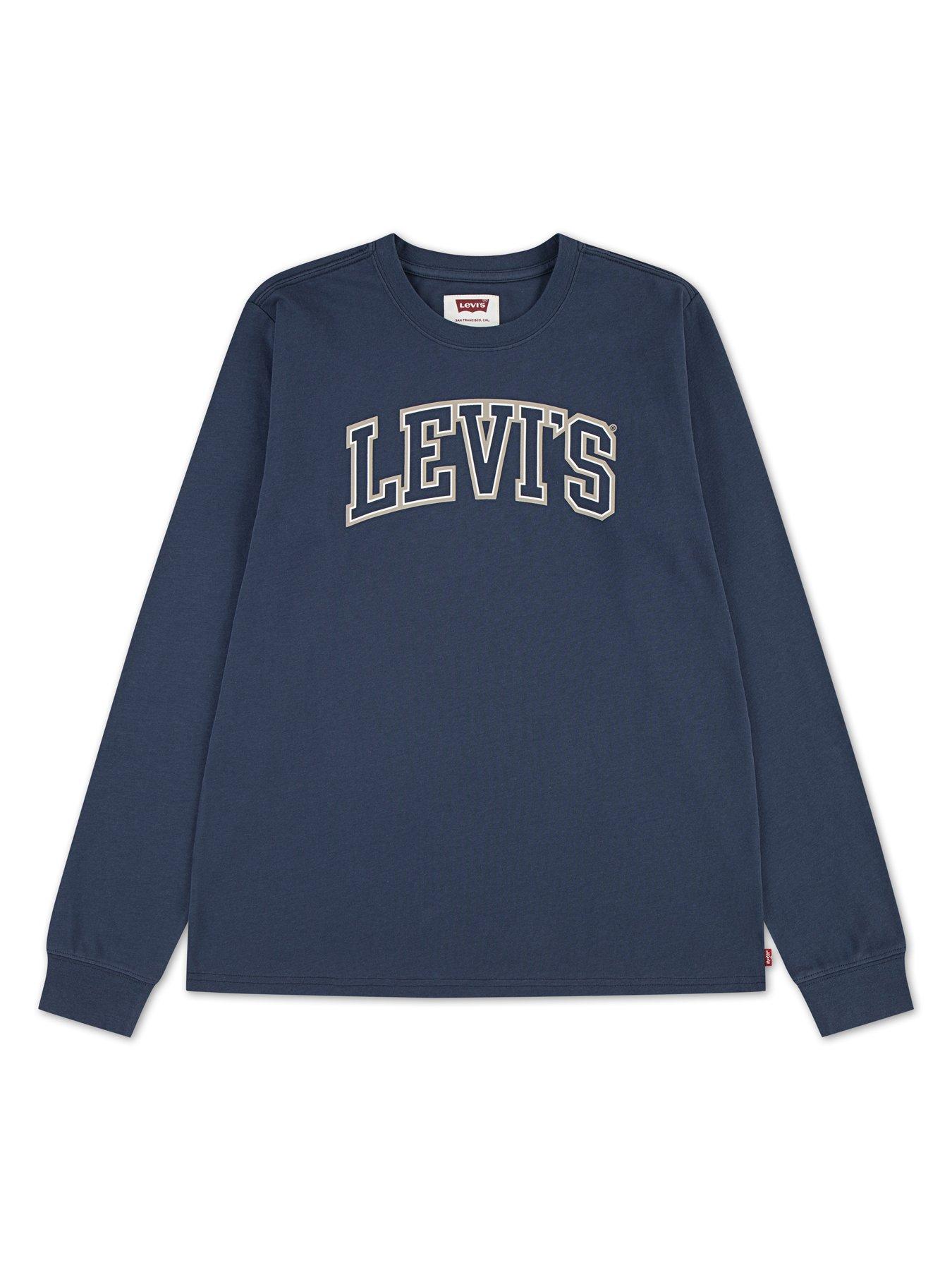 Levi's Boys Collegiate Long Sleeve T-Shirt - Navy