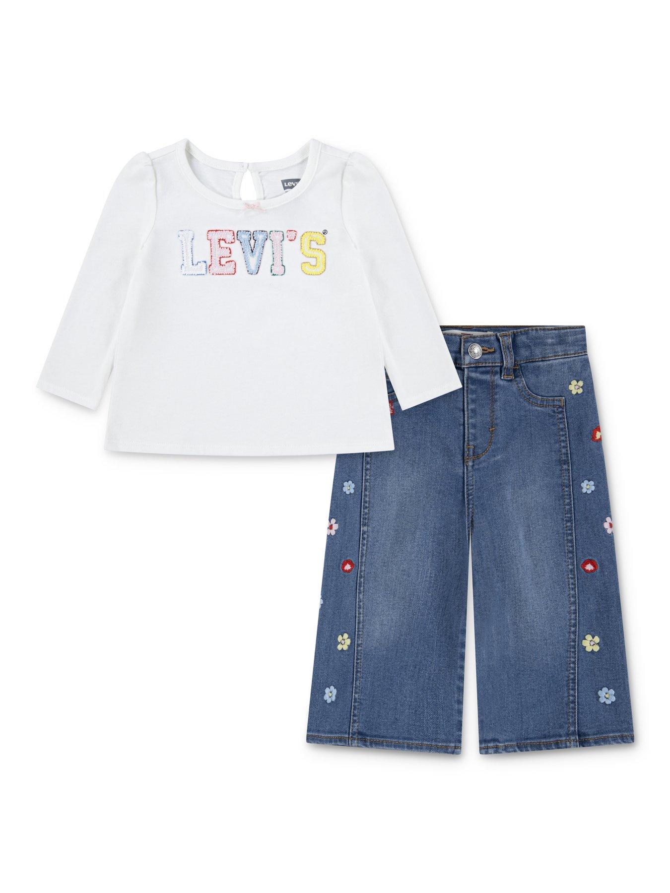 undefined Baby Girls Logo Top  &  Jeans Set - Multi