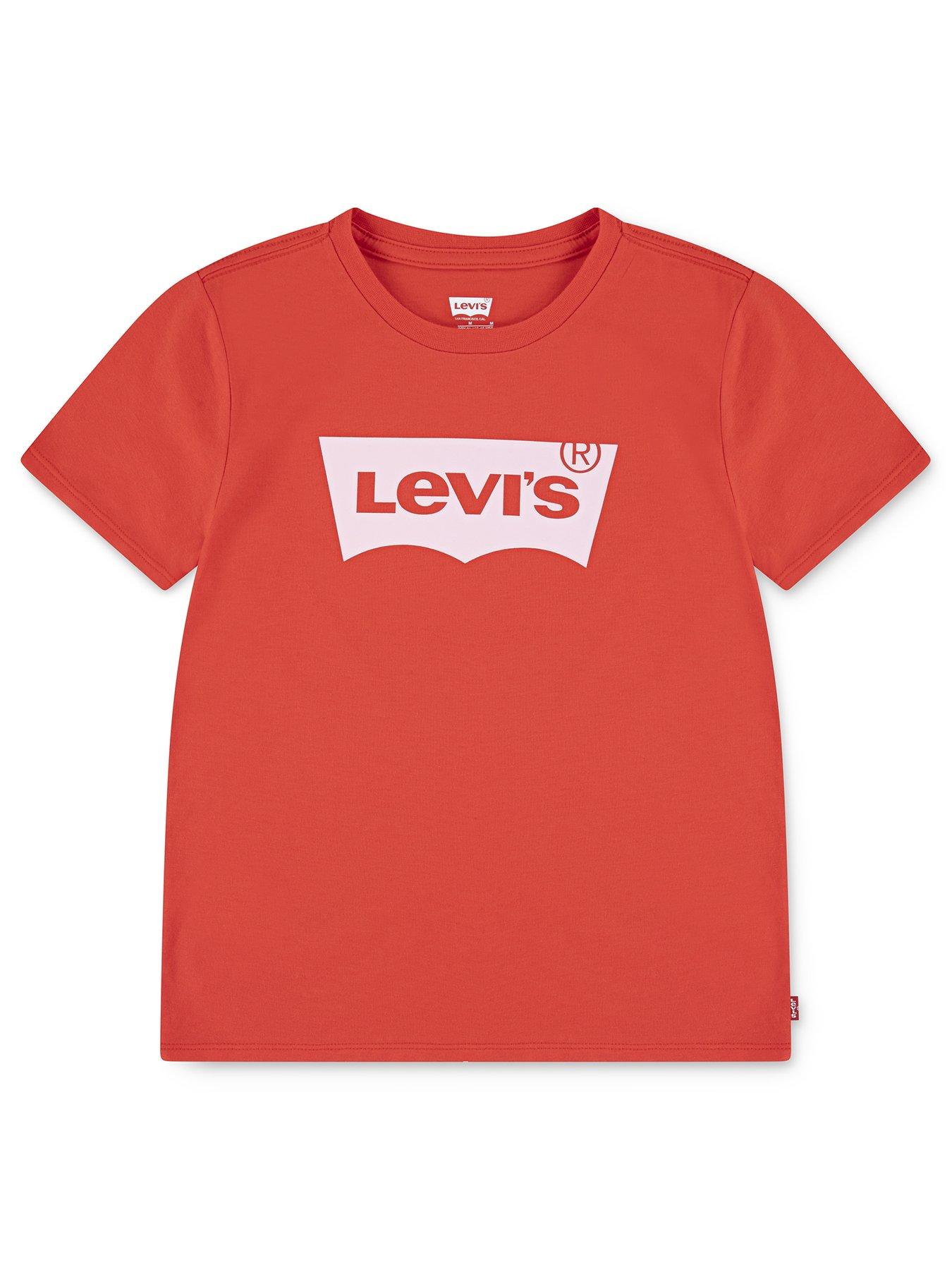 undefined Girls Short Sleeve Batwing T-shirt - Red