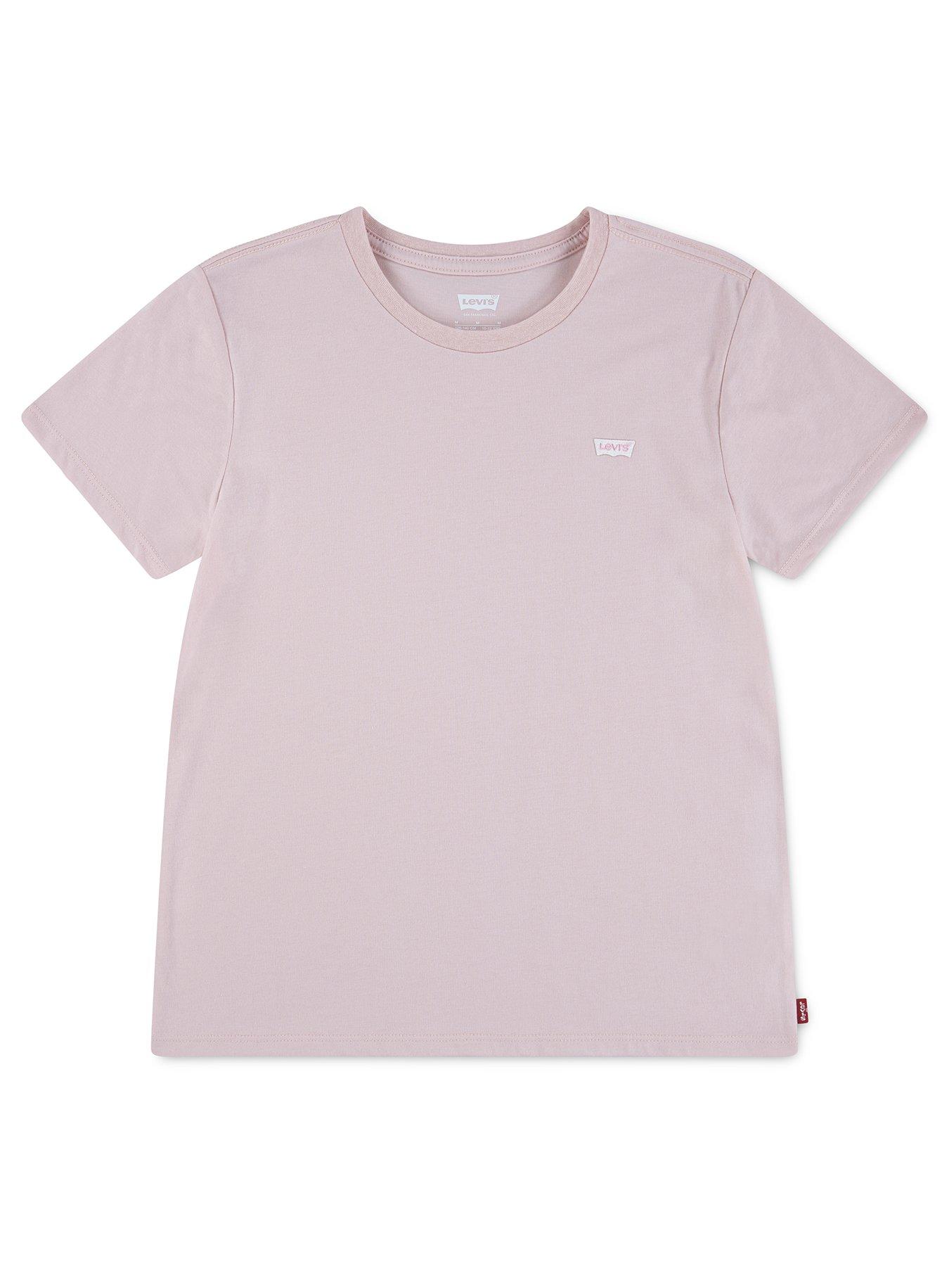undefined Girls Batwing Chest Hit Short Sleeve T-shirt - Pink