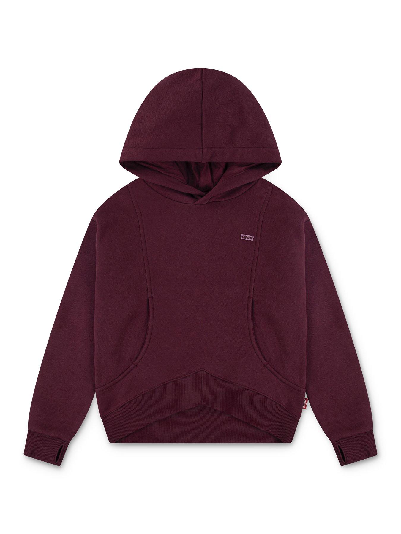 Levi's Girls Batwing Patch Hoodie - Dark Red