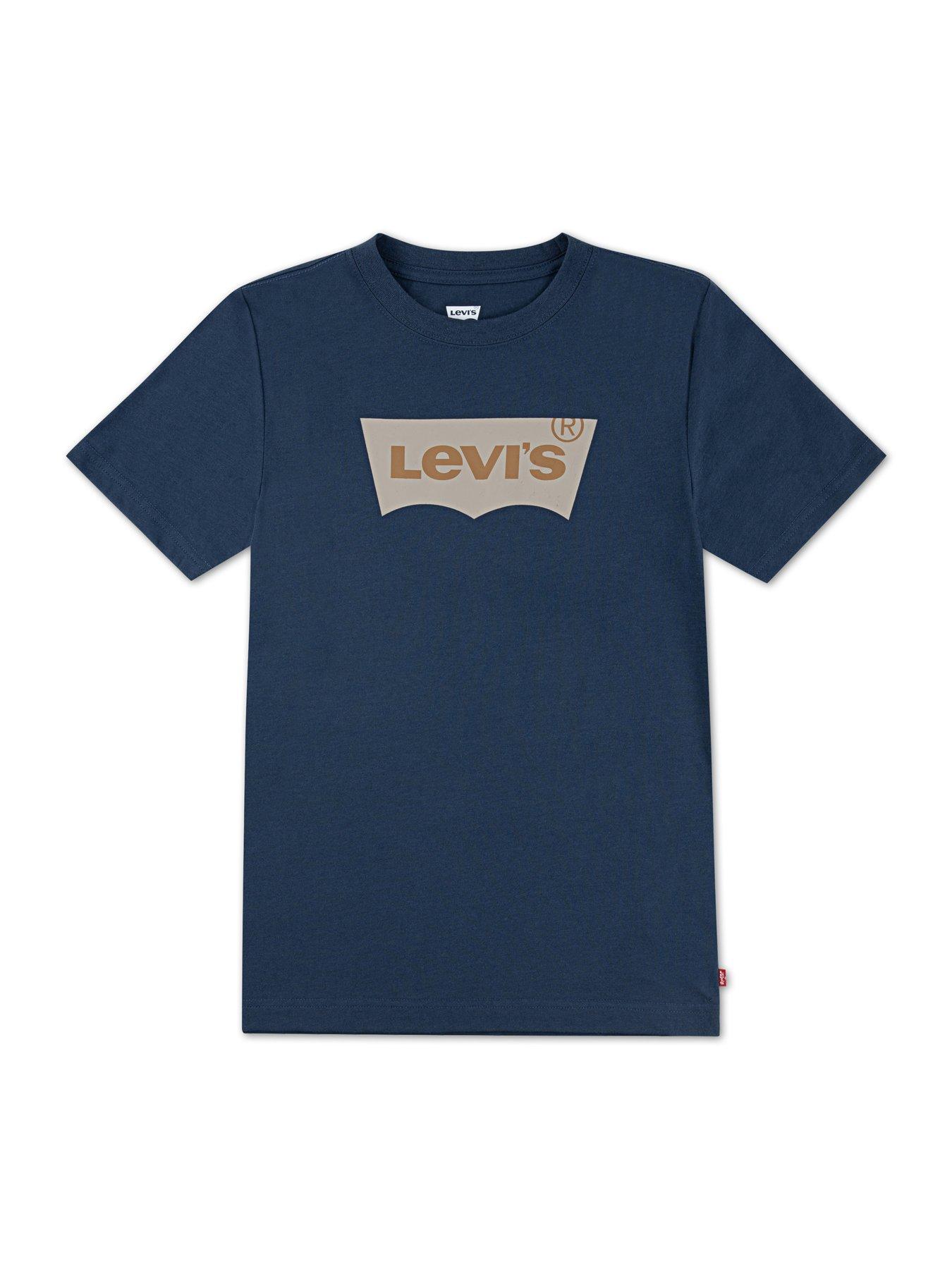 undefined Boys Short Sleeve Batwing T-Shirt - Navy