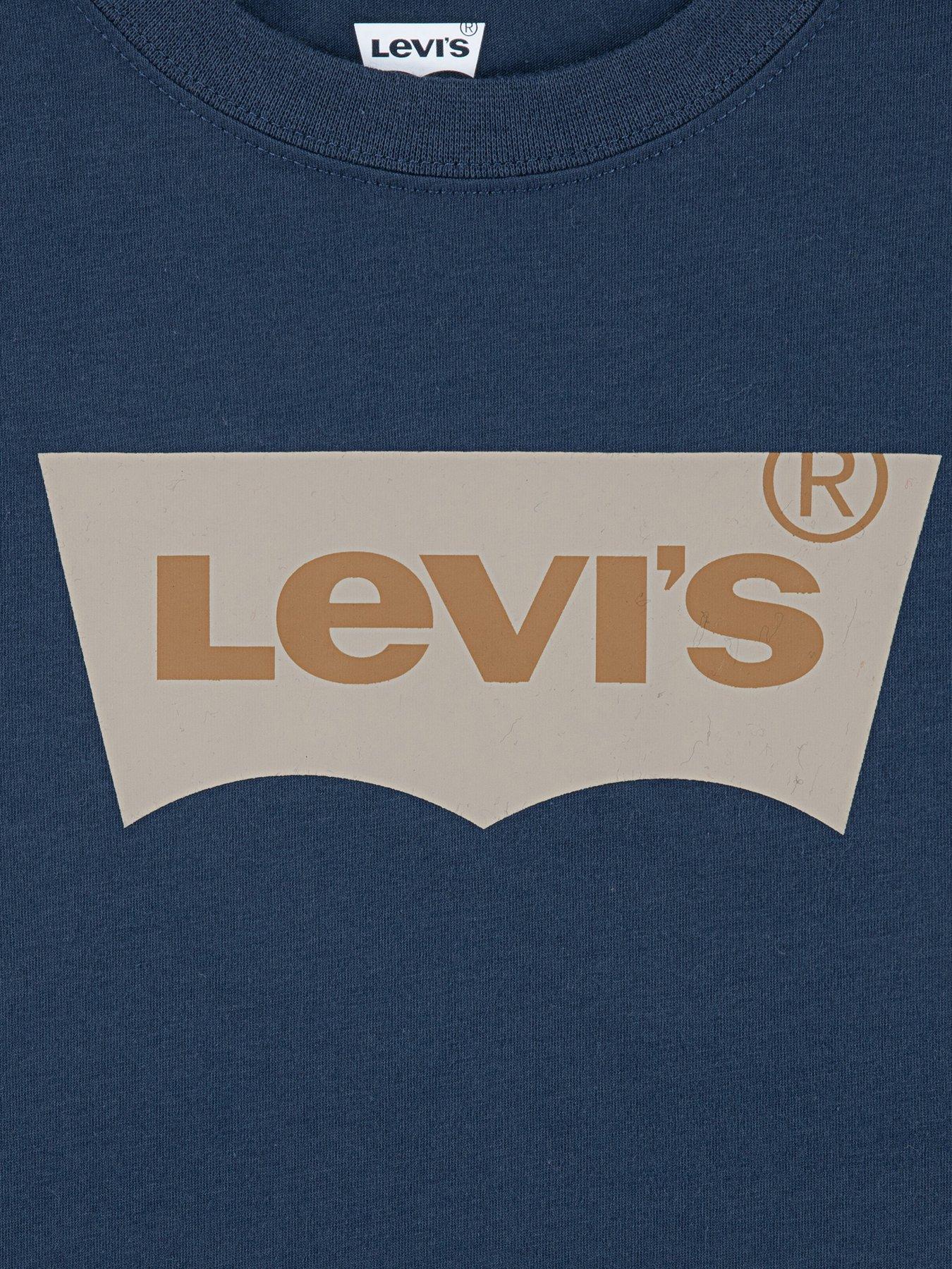 Image 3 of 3 of Levi's Boys Short Sleeve Batwing T-Shirt - Navy