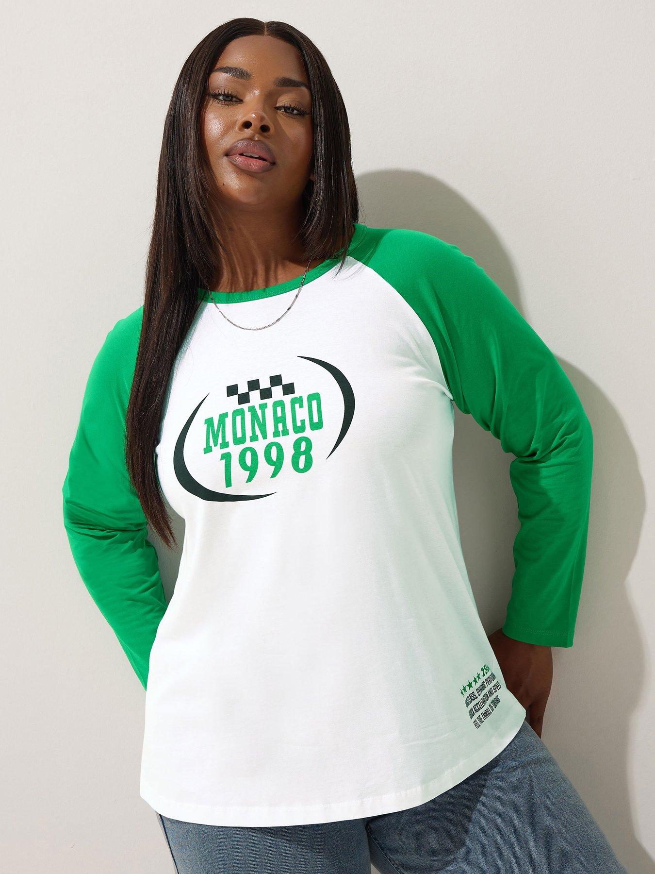 undefined Curve Raglan Ringer T-shirt