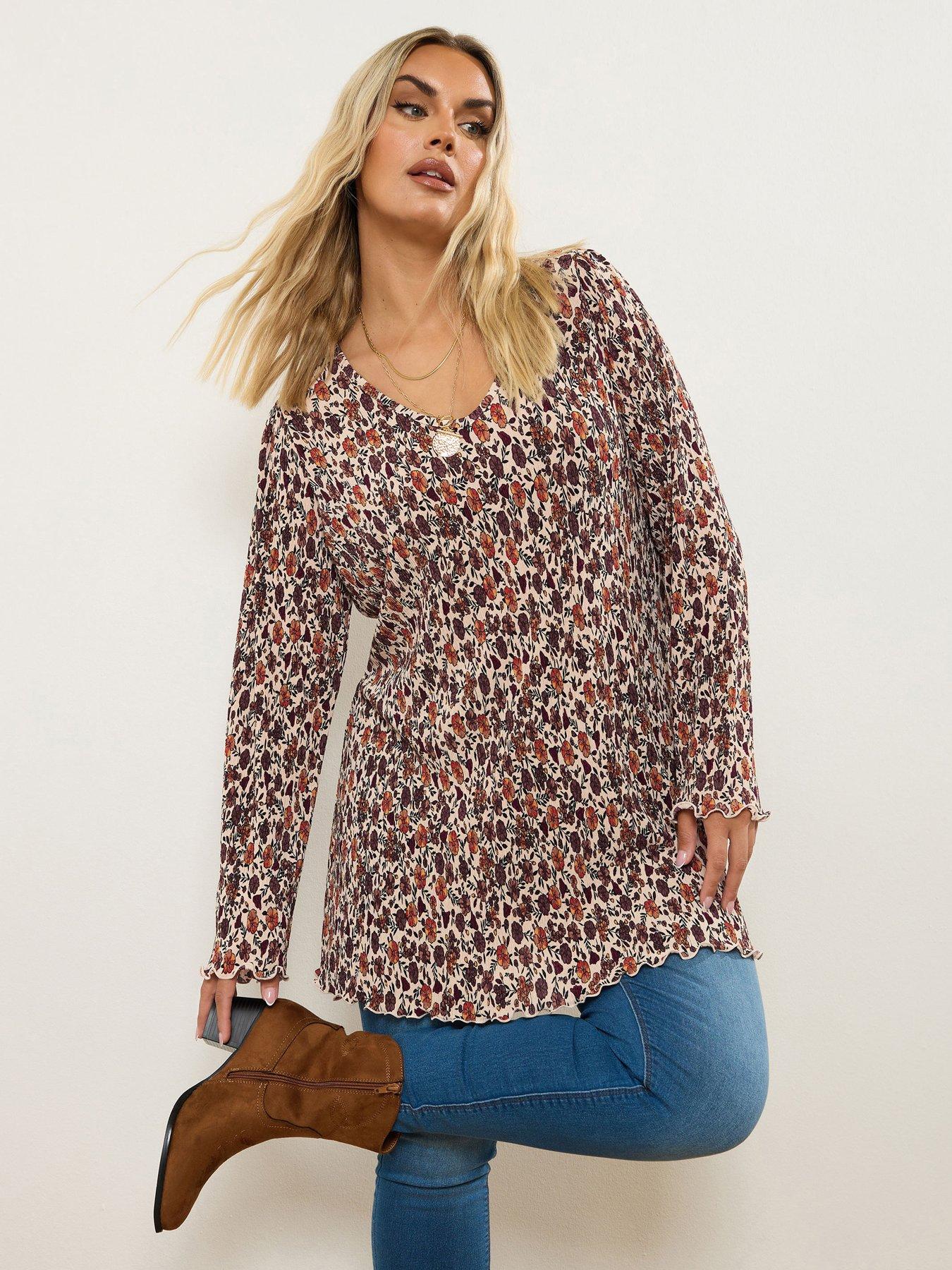 undefined Curve Plisse Flute Tunic - Natural