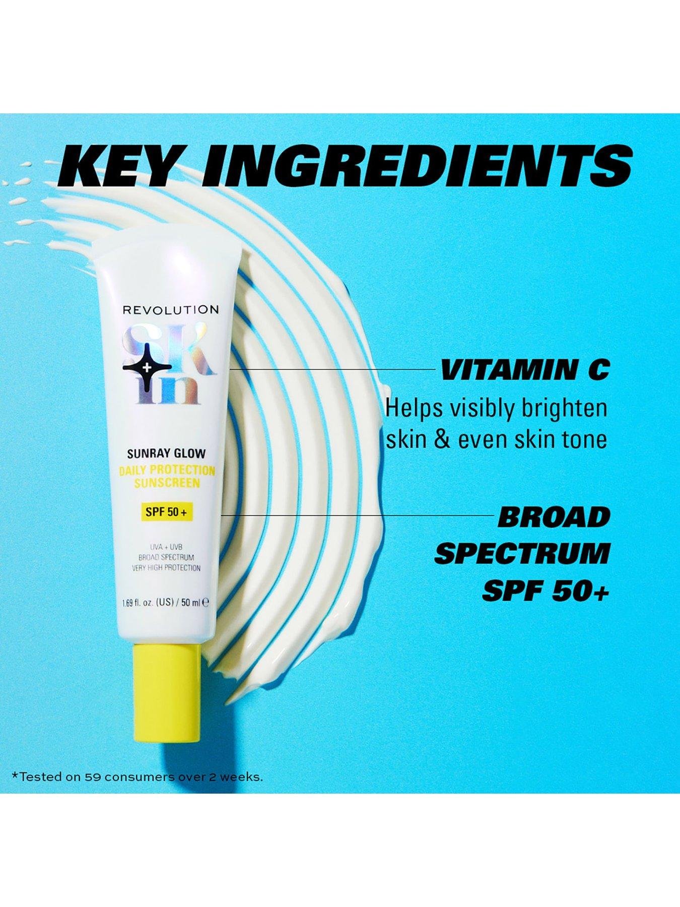 Image 5 of 7 of Revolution Beauty London Revolution Skin Sunray Glow Daily Protection Sunscreen SPF 50+