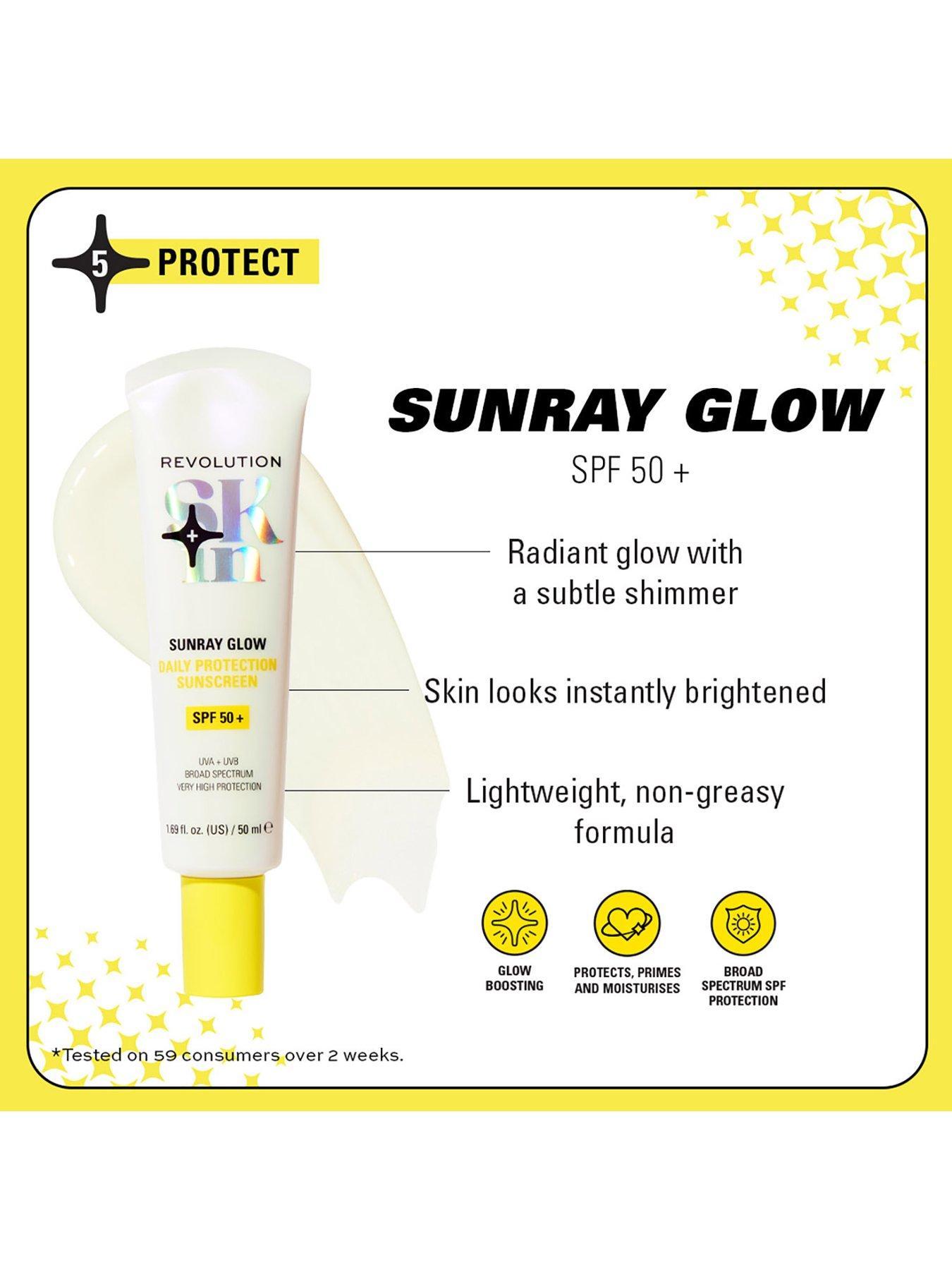Image 6 of 7 of Revolution Beauty London Revolution Skin Sunray Glow Daily Protection Sunscreen SPF 50+