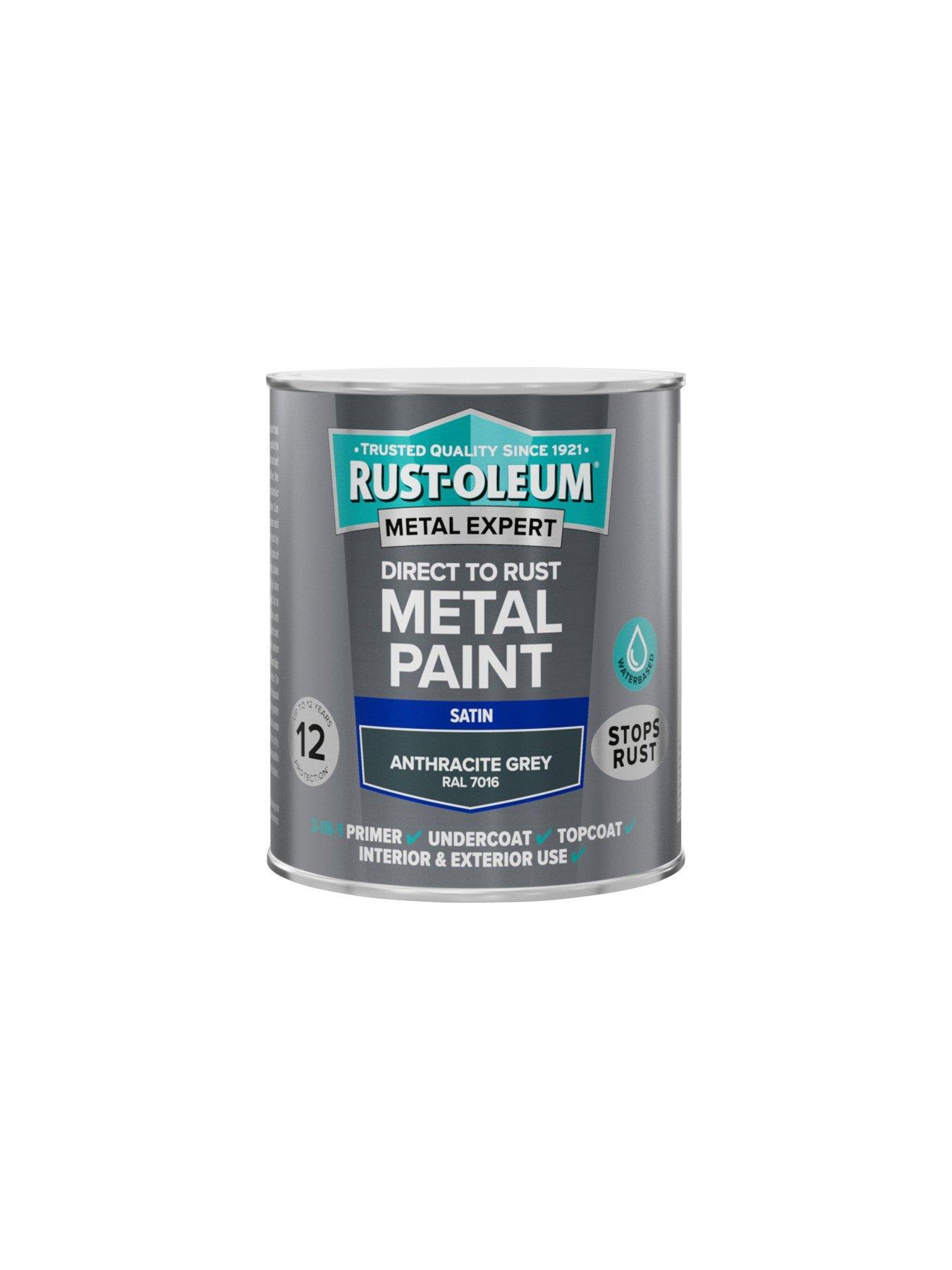 Image 5 of 6 of Rust-Oleum Metal Expert Water-based Paint Satin Anthracite 750ml