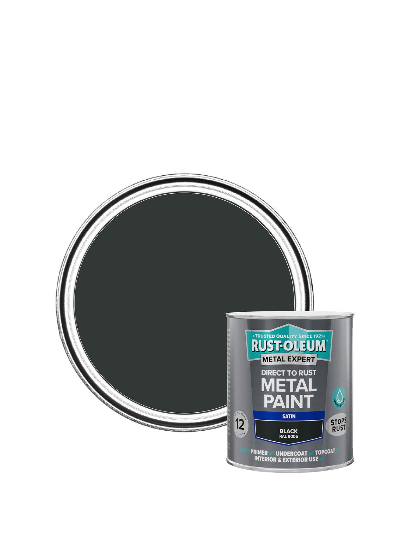 Rust-Oleum Metal Expert Water-based Paint Satin Black 750ml