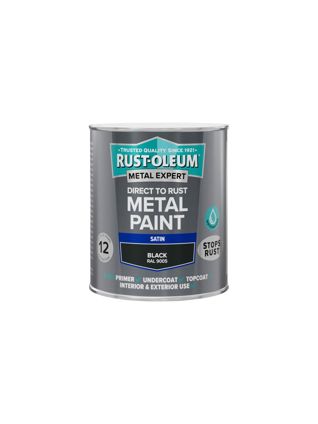 Image 5 of 6 of Rust-Oleum Metal Expert Water-based Paint Satin Black 750ml