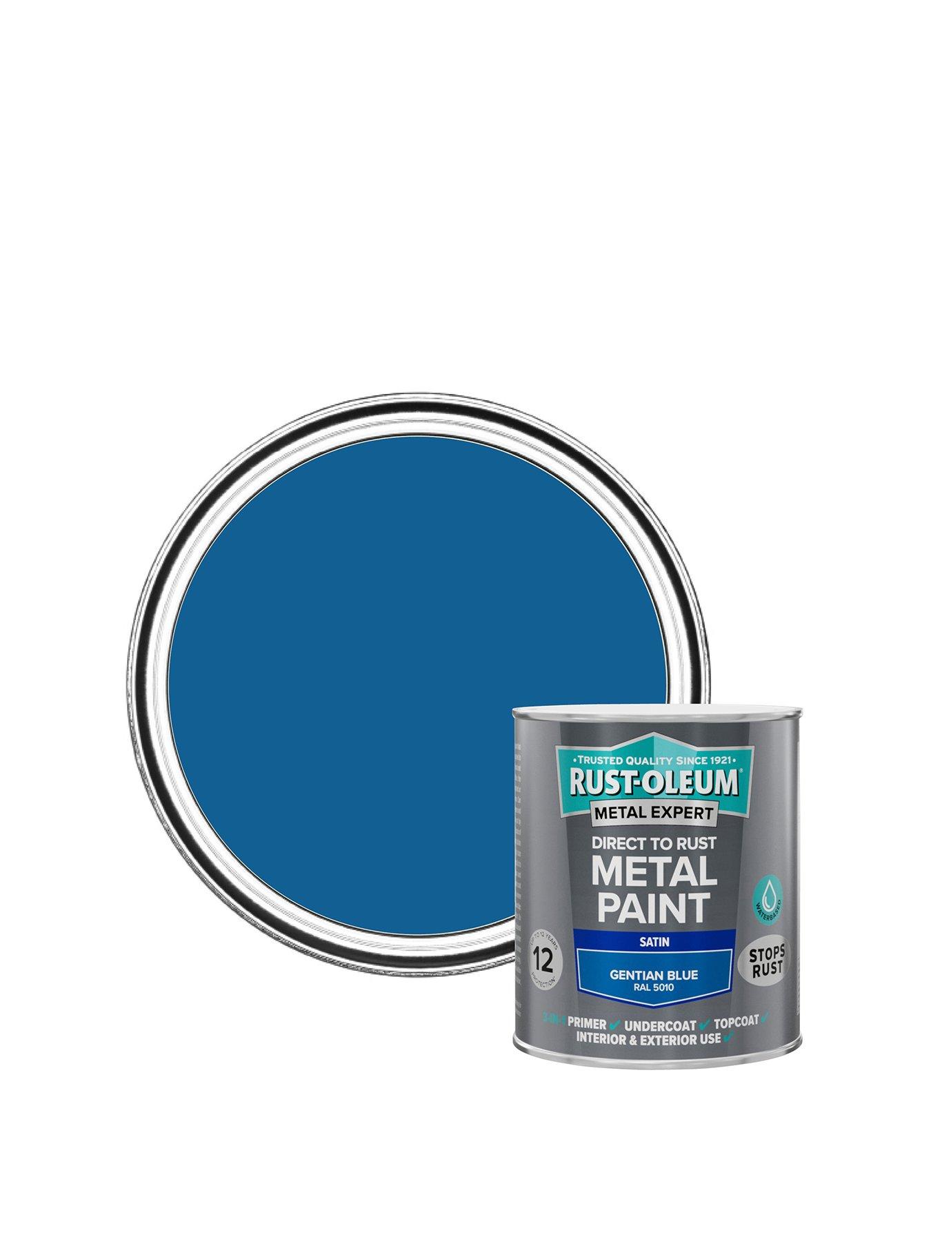 undefined Rust-oleum Metal Expert Water-based Paint Satin Blue 750ml