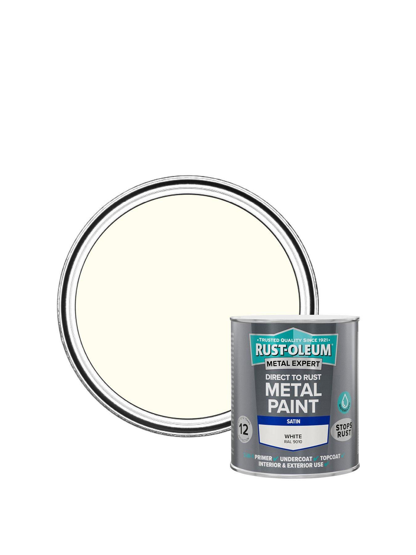 Rust-Oleum Metal Expert Water-based Paint Satin White 750ml