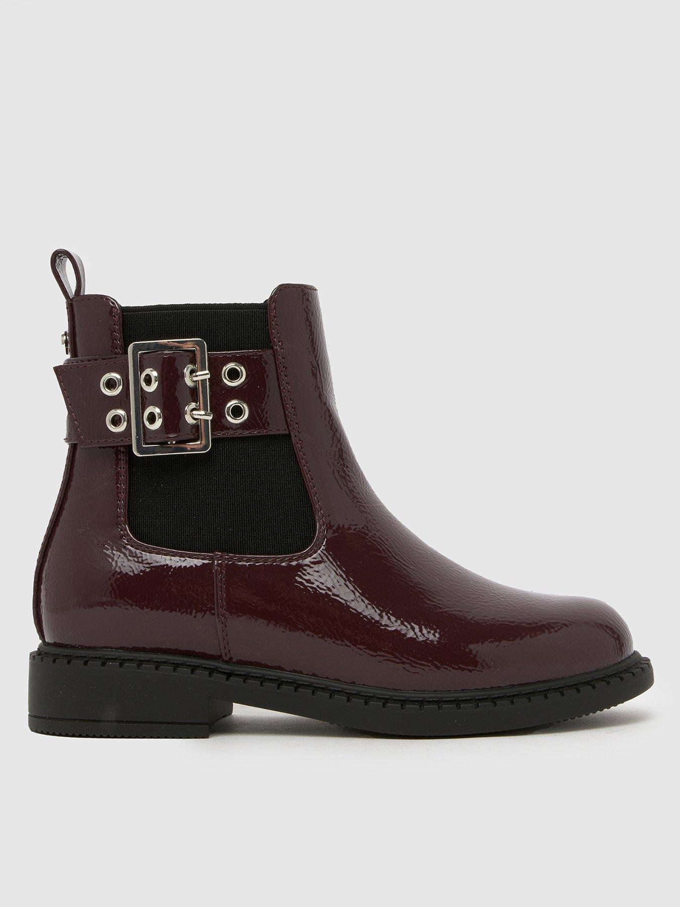 Schuh Junior Conder Buckle Patent Chelsea - Red