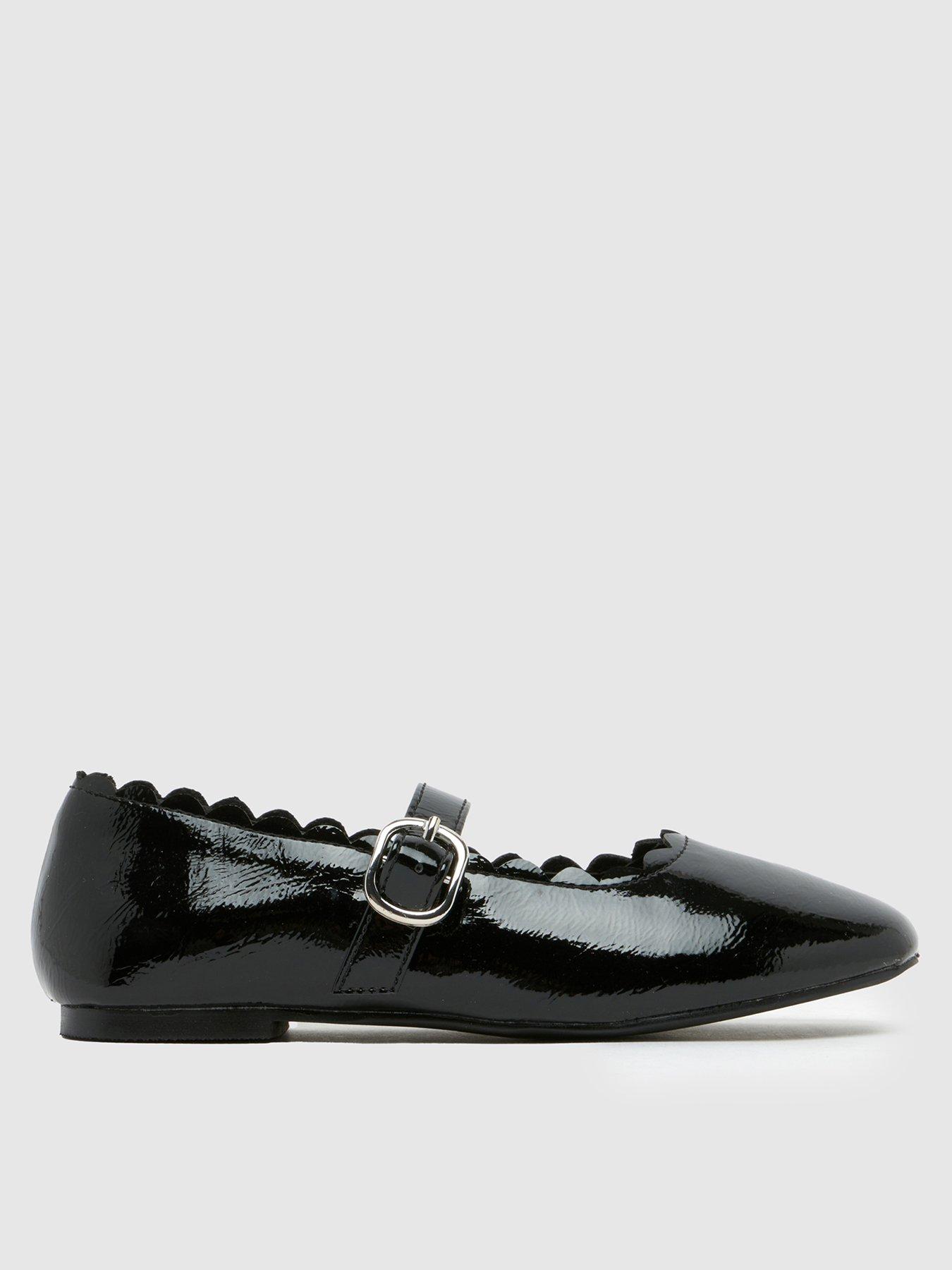 Schuh Junior Lavender Patent Mary Jane Ballerina - Black