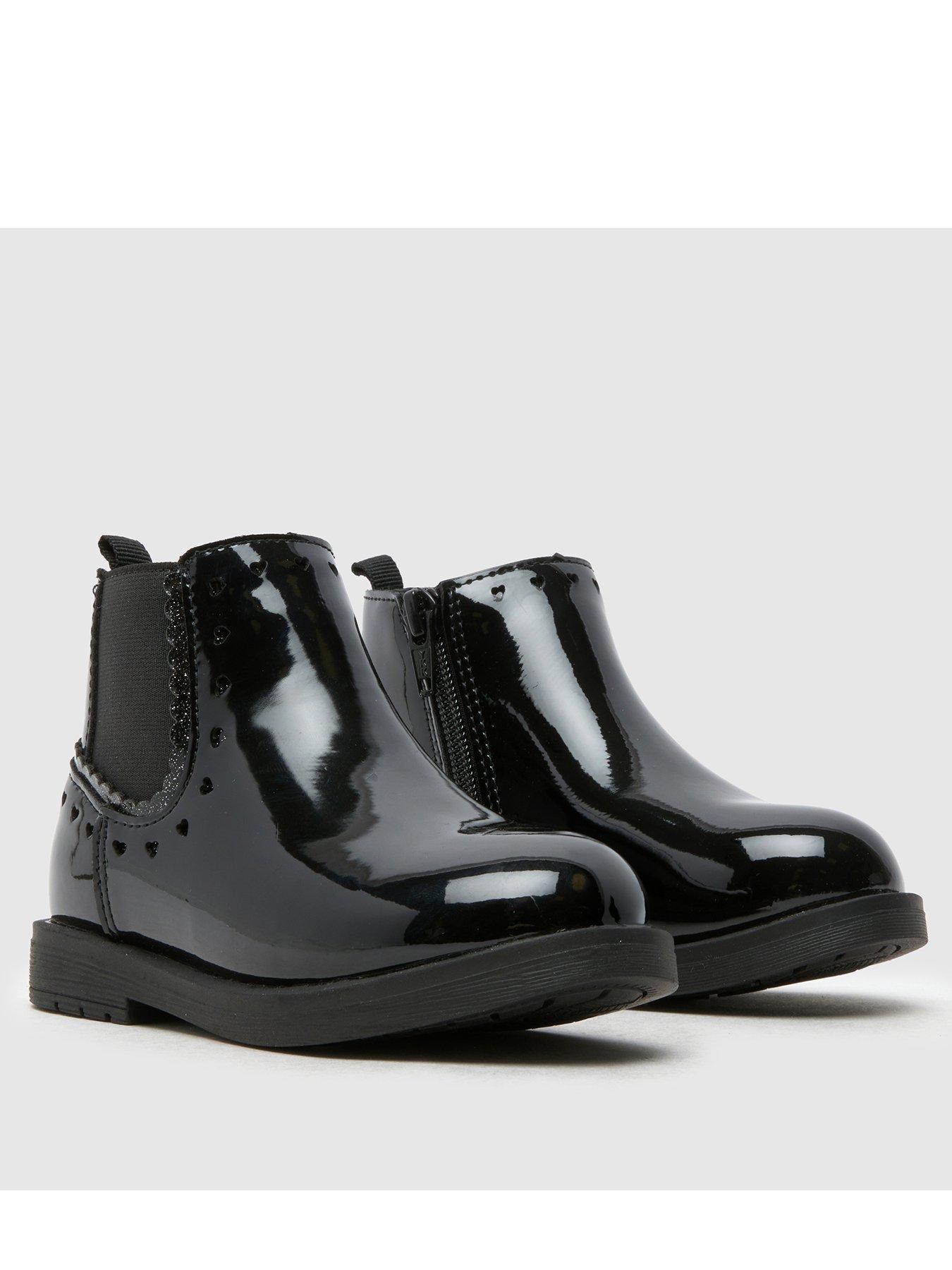 Image 2 of 4 of Schuh Toddler Classic Patent Chelsea Boots - Black