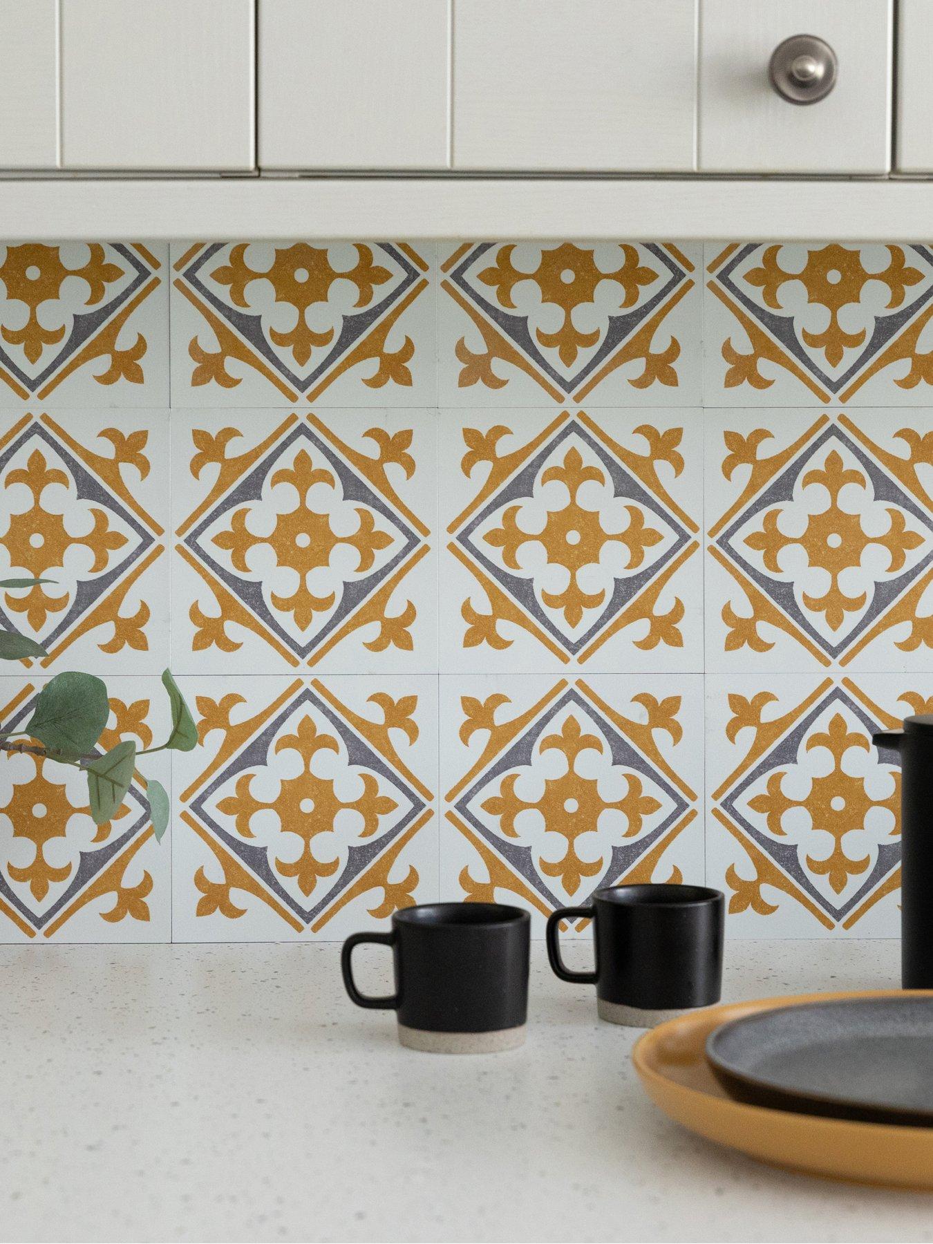 D-C-Fix Self Adhesive Wall Tiles Nadia Gold Pack Of 18 Tiles