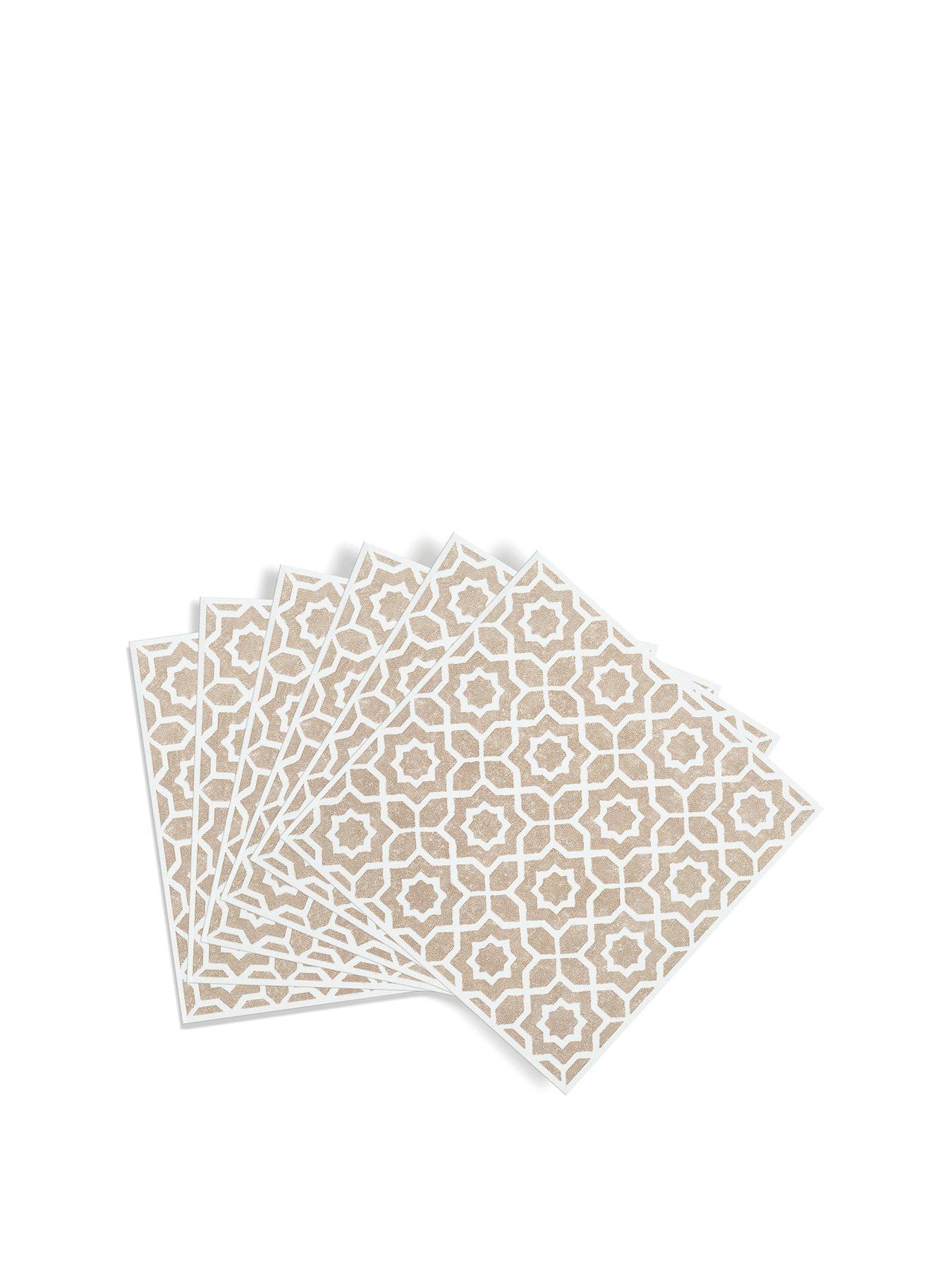 Image 2 of 7 of D-C-Fix Self Adhesive Wall Tiles Lina Beige Pack Of 18 Tiles