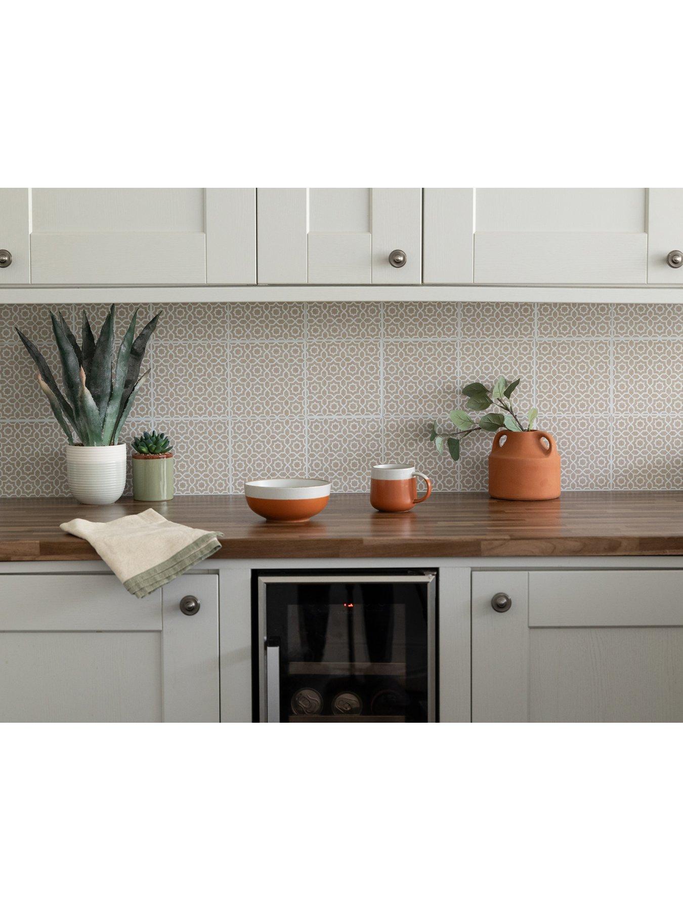 Image 3 of 7 of D-C-Fix Self Adhesive Wall Tiles Lina Beige Pack Of 18 Tiles