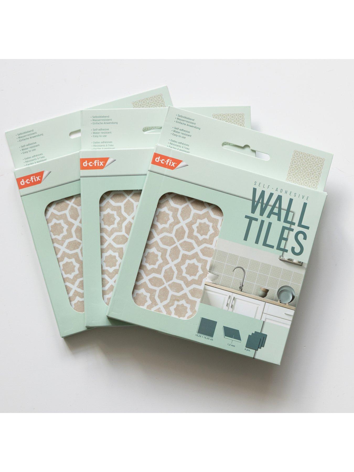 Image 4 of 7 of D-C-Fix Self Adhesive Wall Tiles Lina Beige Pack Of 18 Tiles