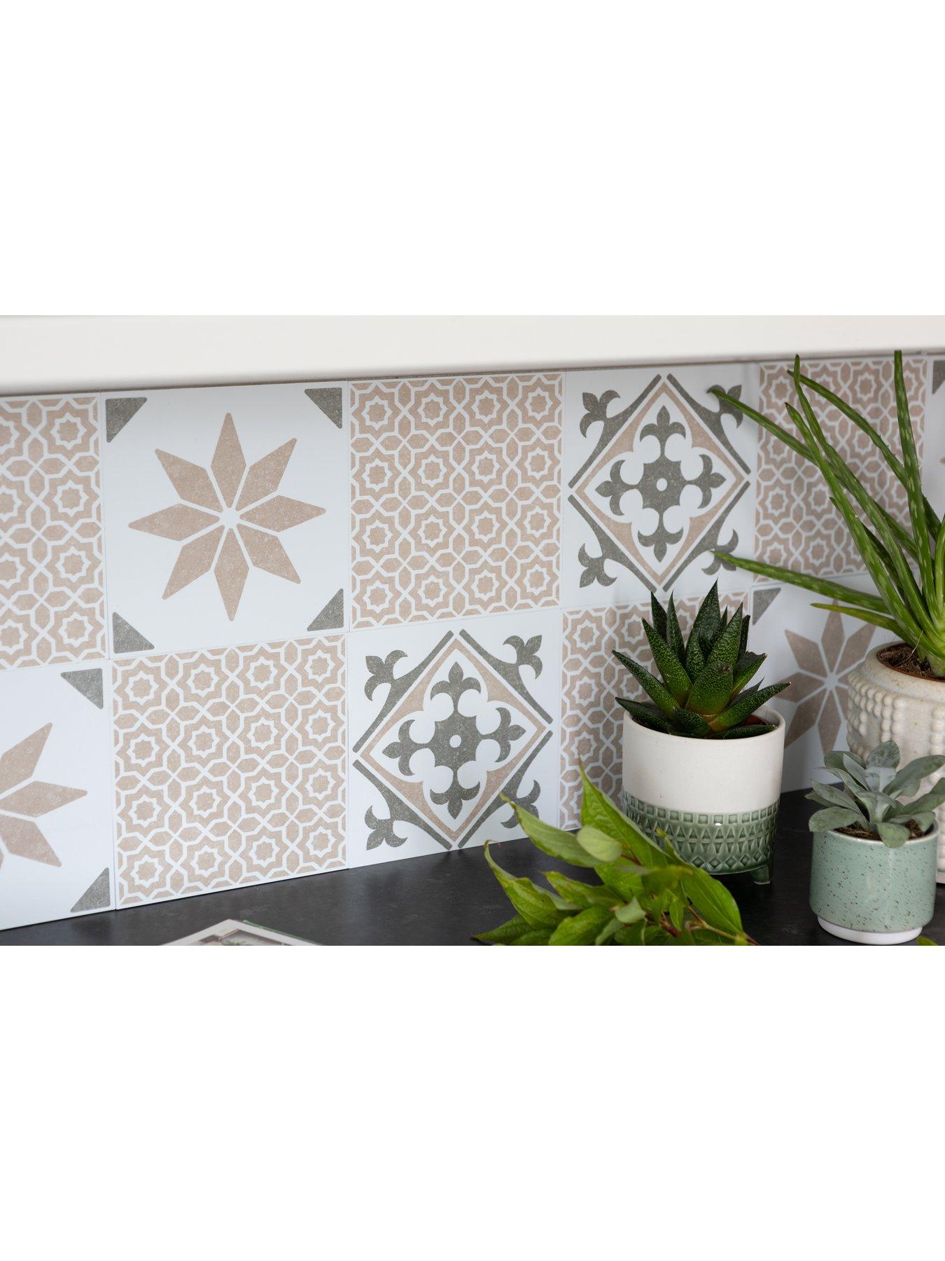 Image 5 of 7 of D-C-Fix Self Adhesive Wall Tiles Lina Beige Pack Of 18 Tiles