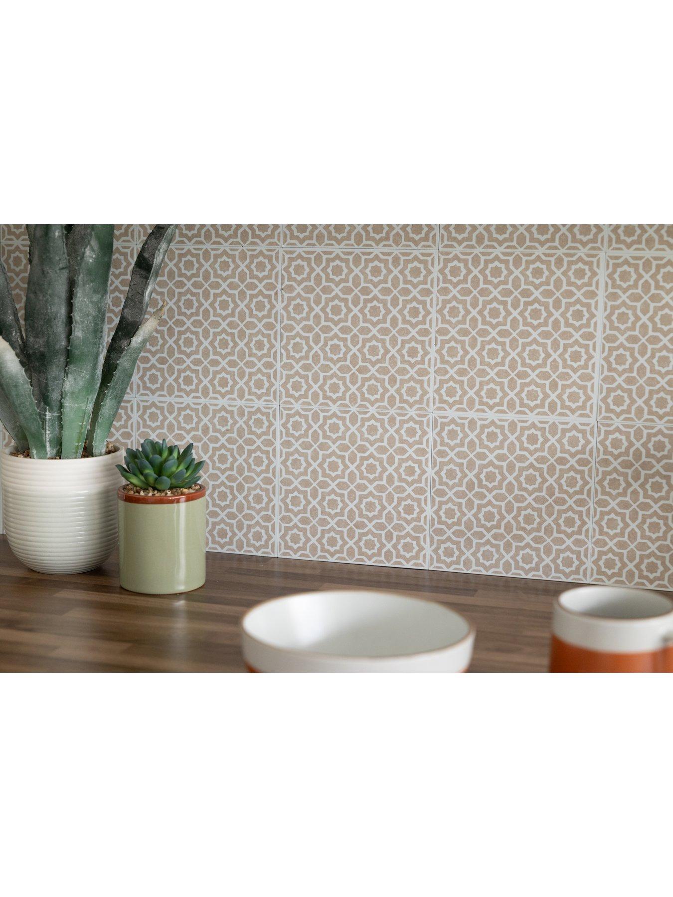 Image 6 of 7 of D-C-Fix Self Adhesive Wall Tiles Lina Beige Pack Of 18 Tiles