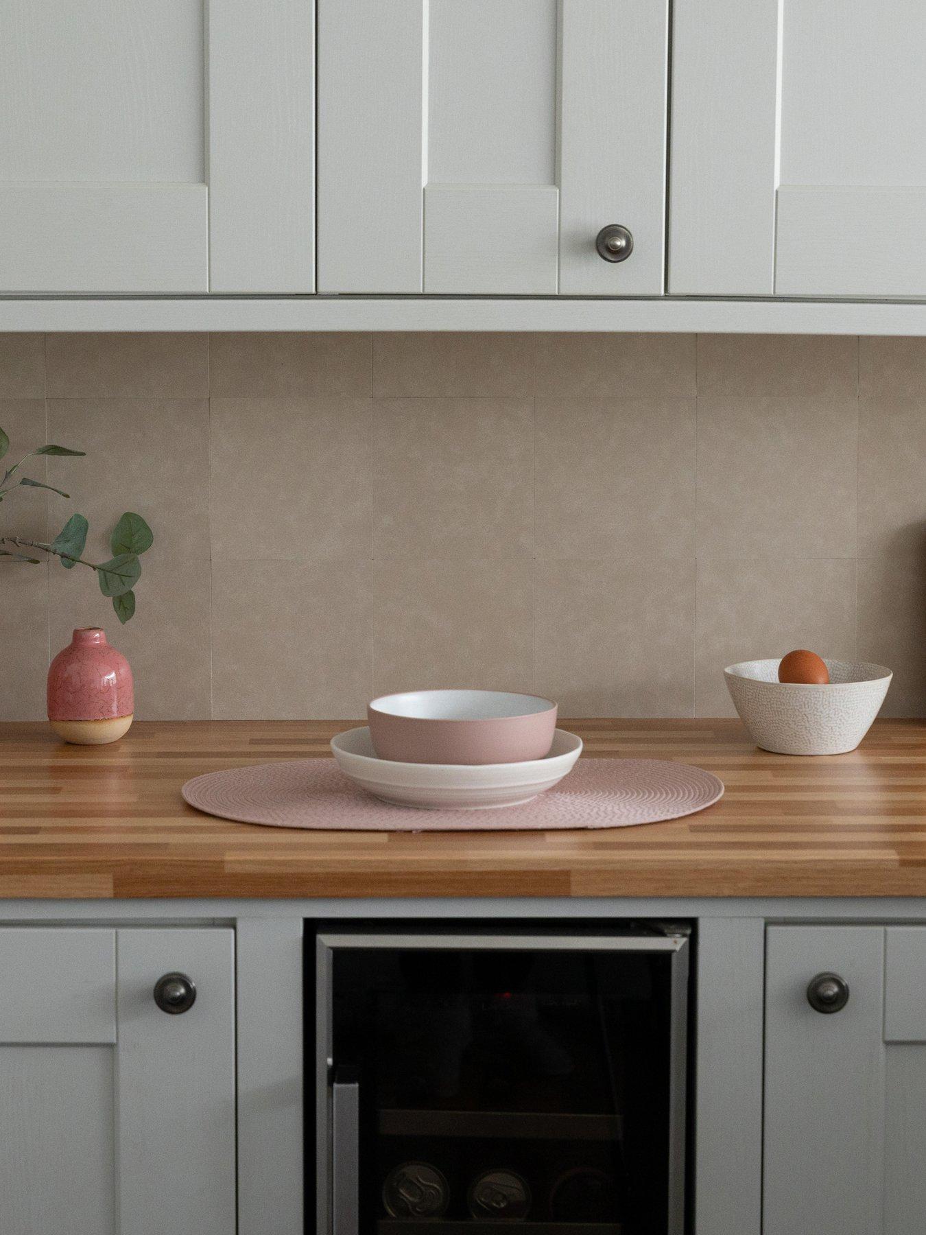 undefined Self Adhesive Wall Tiles Micro Cement Beige Pack Of 18 Tiles