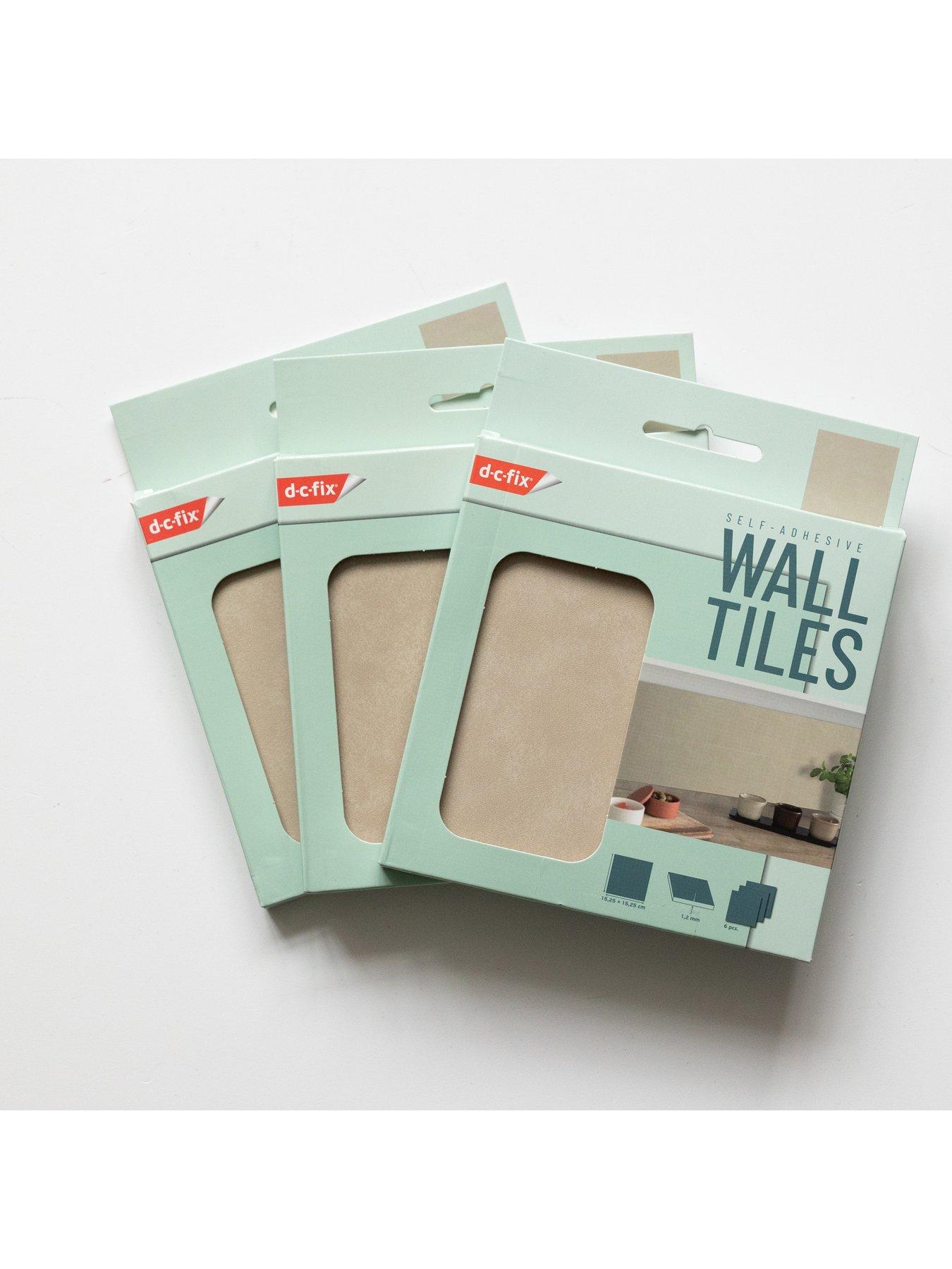Image 4 of 7 of D-C-Fix Self Adhesive Wall Tiles Micro Cement Beige Pack Of 18 Tiles