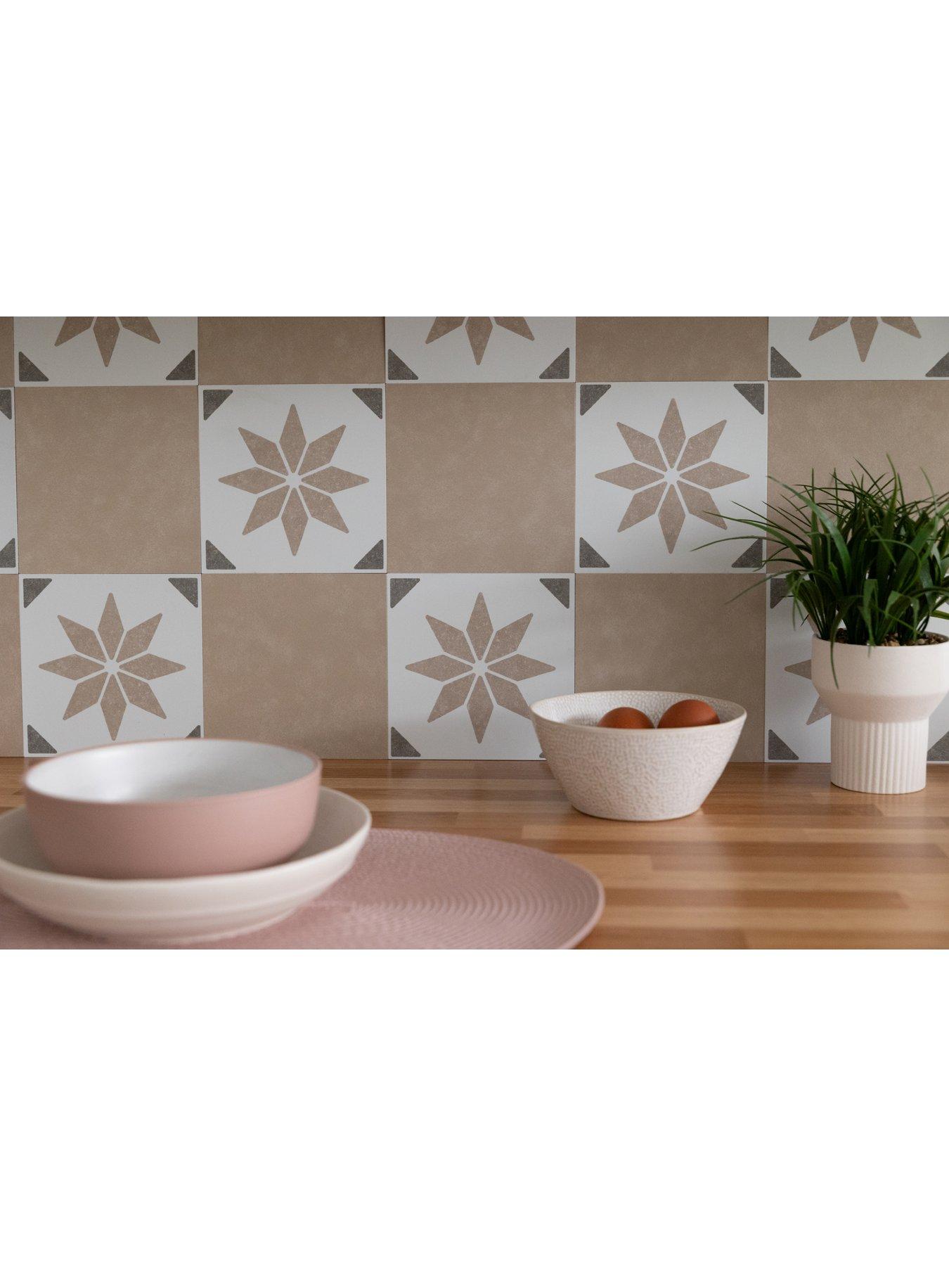 Image 5 of 7 of D-C-Fix Self Adhesive Wall Tiles Micro Cement Beige Pack Of 18 Tiles