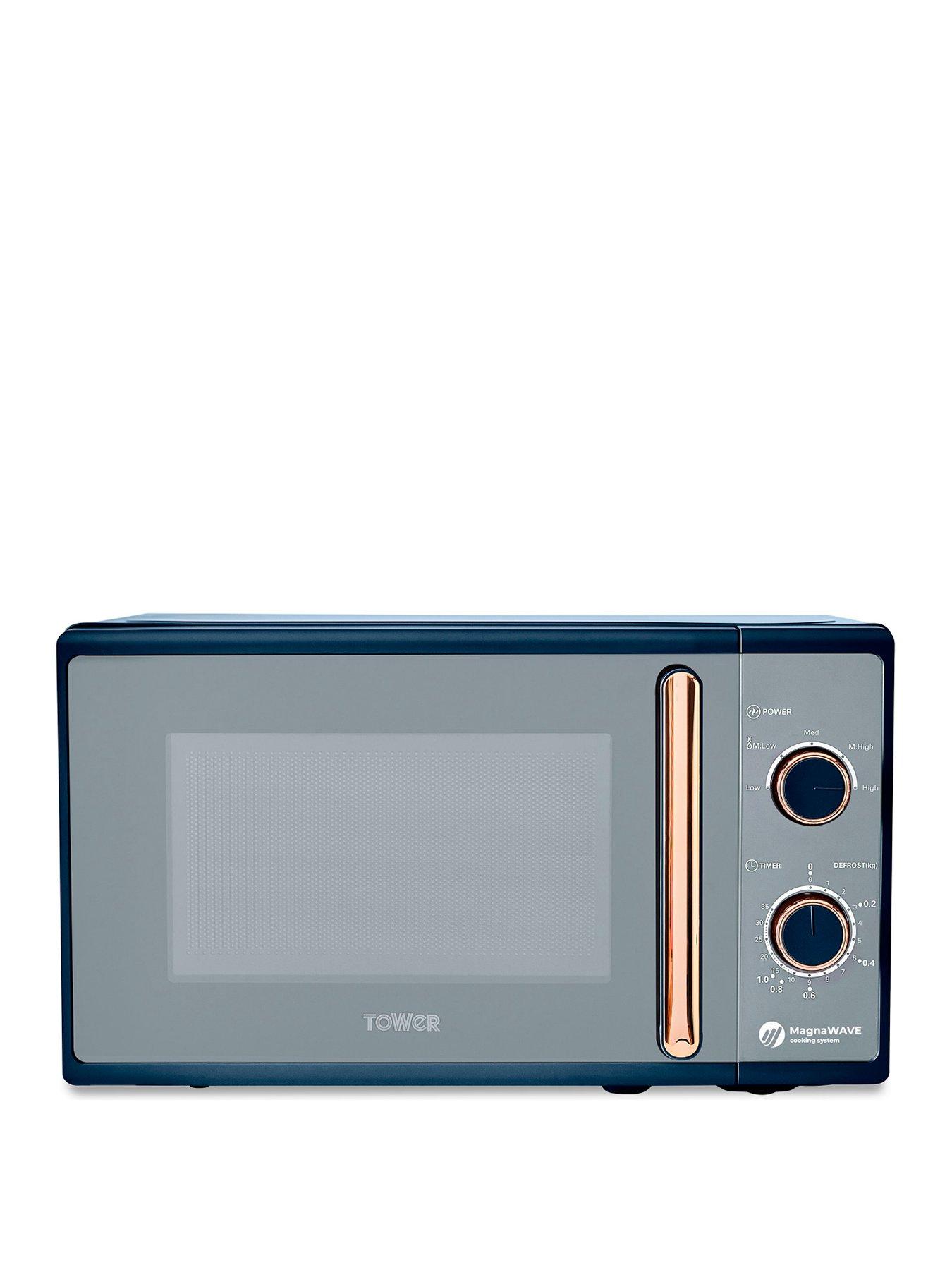 Tower T24038MNB Cavaletto 800W Manual Microwave - Midnight Blue  &  Rose Gold