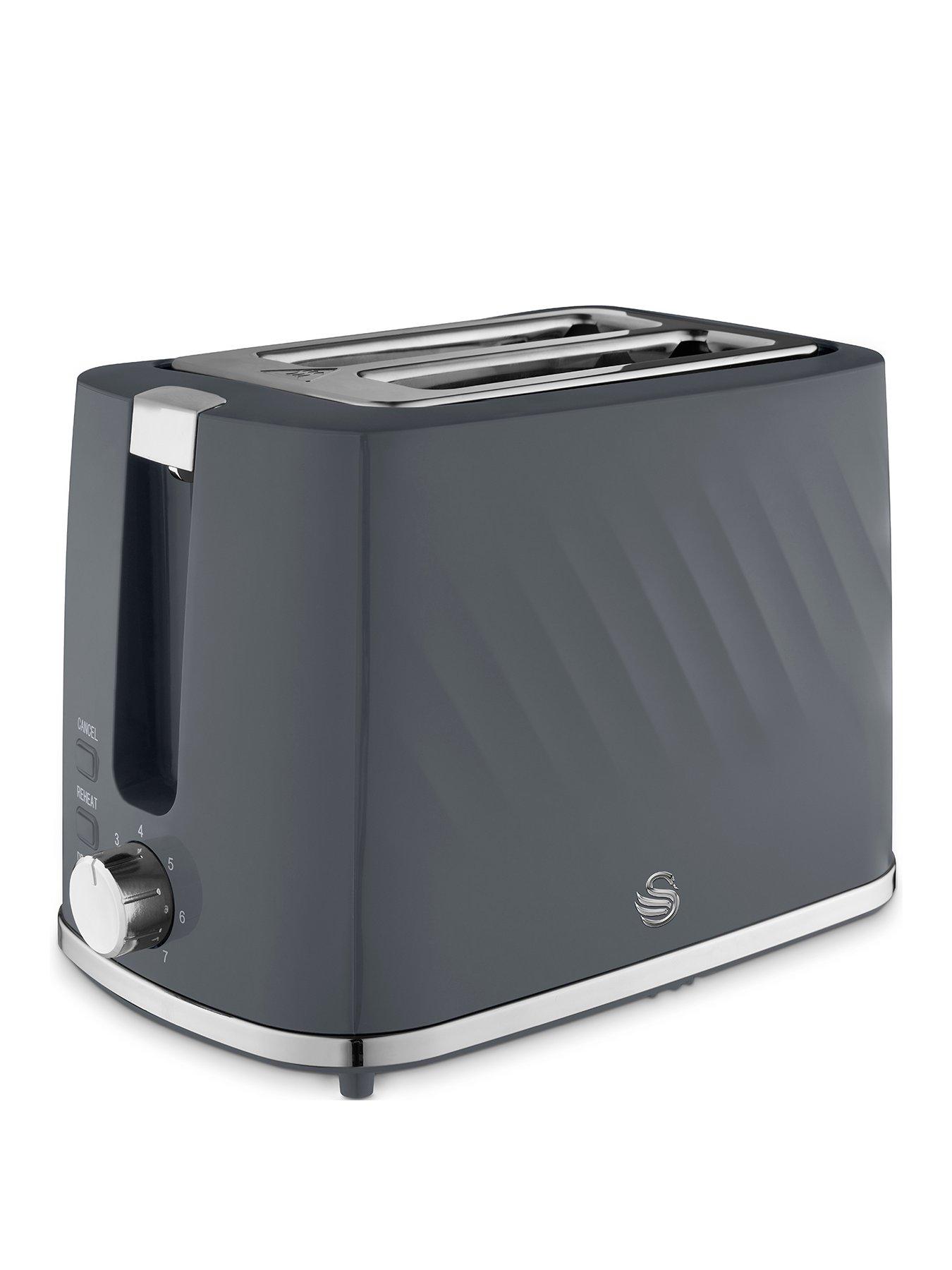 Swan ST14071GRY Windsor 2 Slice Toaster - Grey