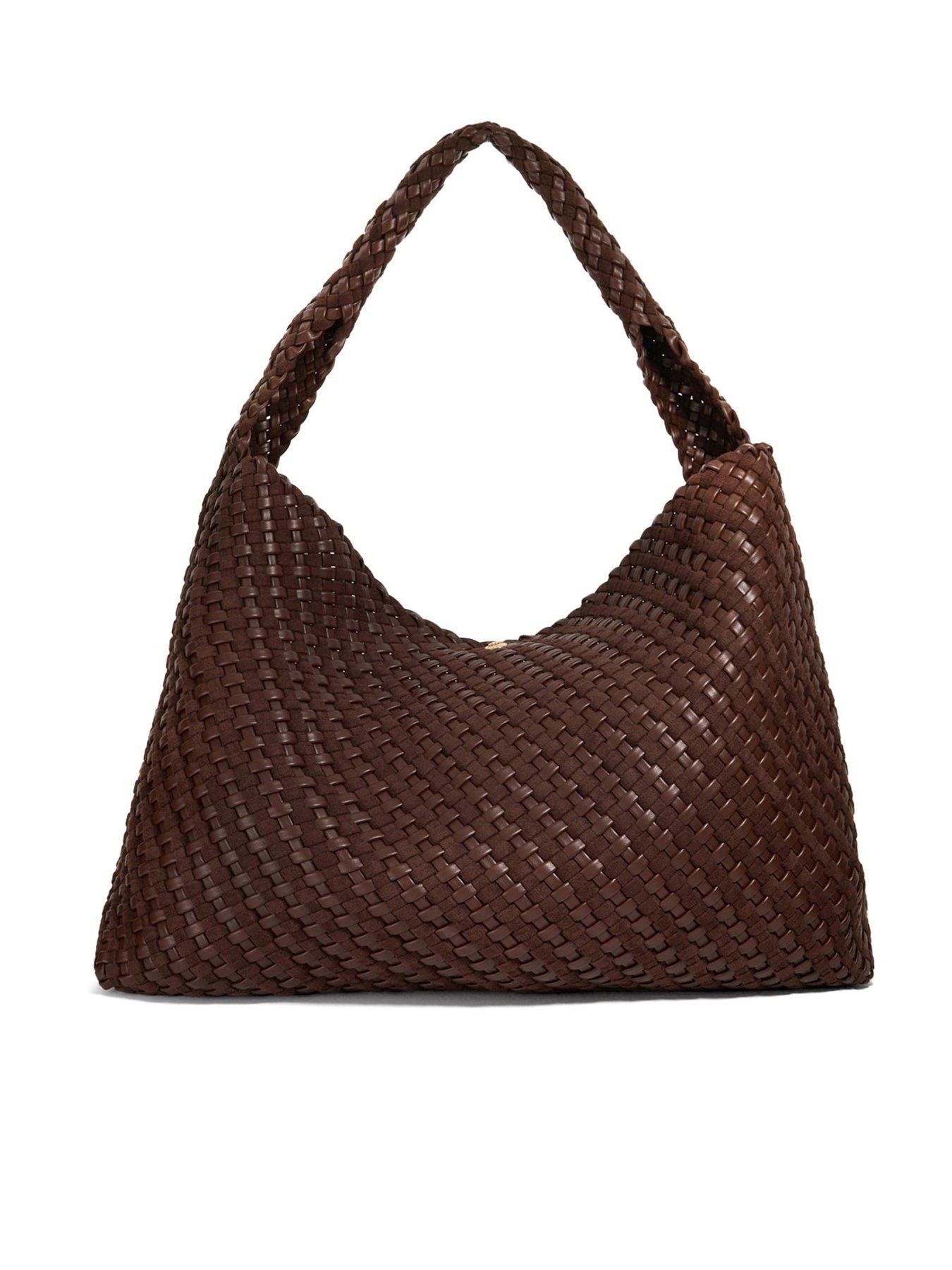 Dune London Deliberate Xl Extra Large Woven Shoulder Bag Brown