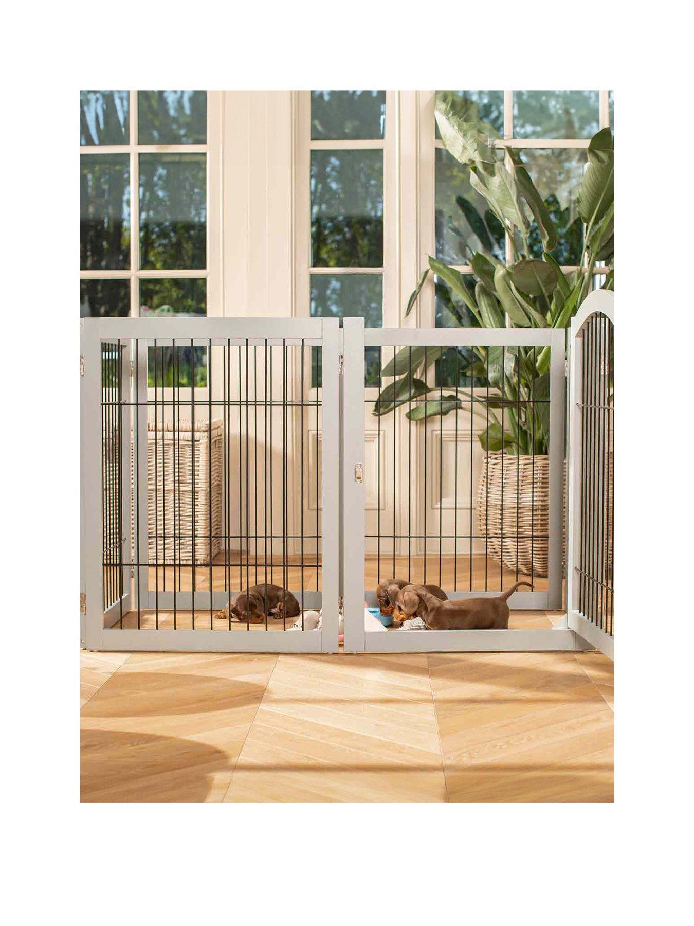 Image 3 of 3 of Lords and Labradors Grey Wooden Puppy Play Pen