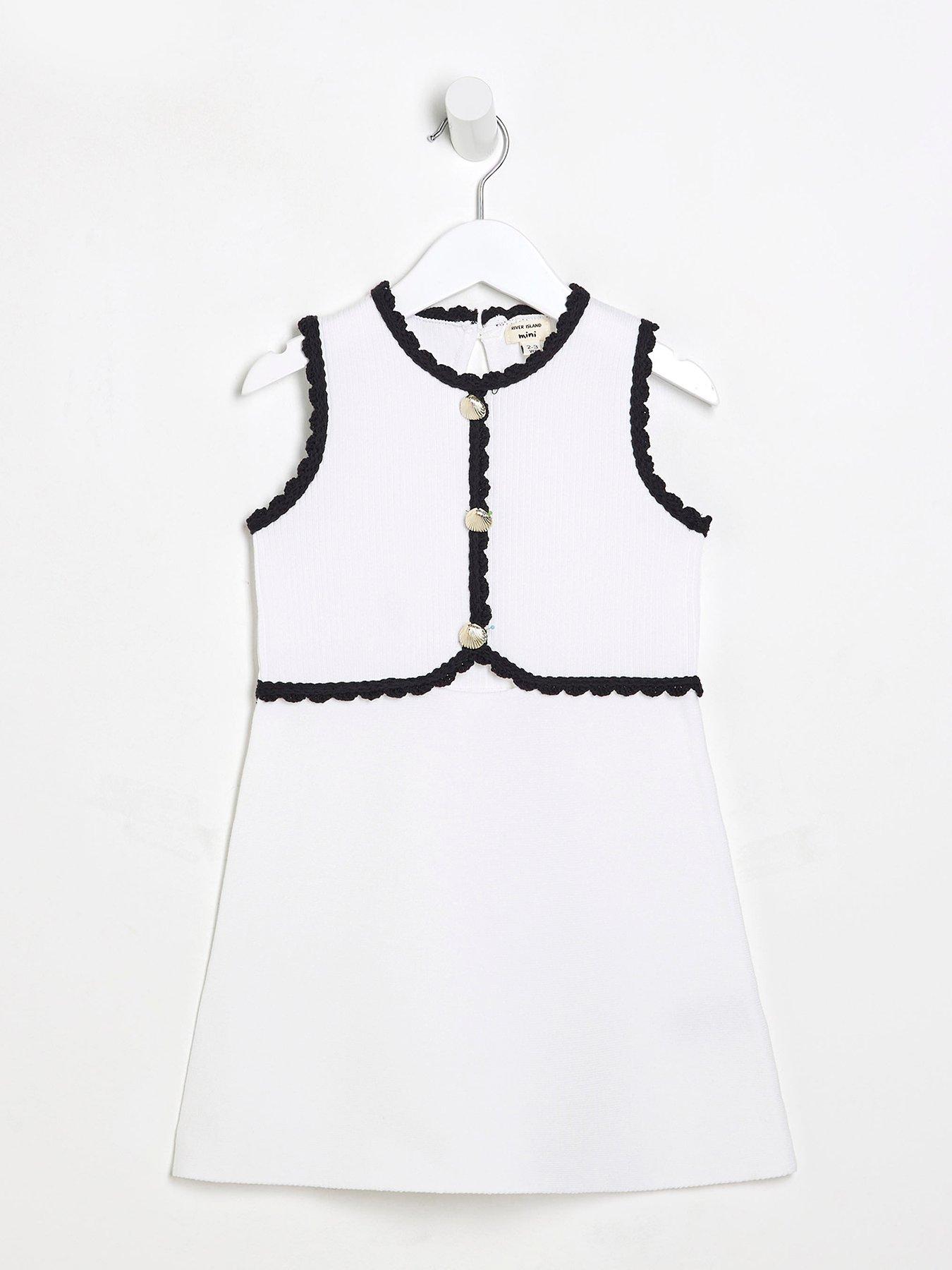undefined Girls Shell Flippy Dress - White