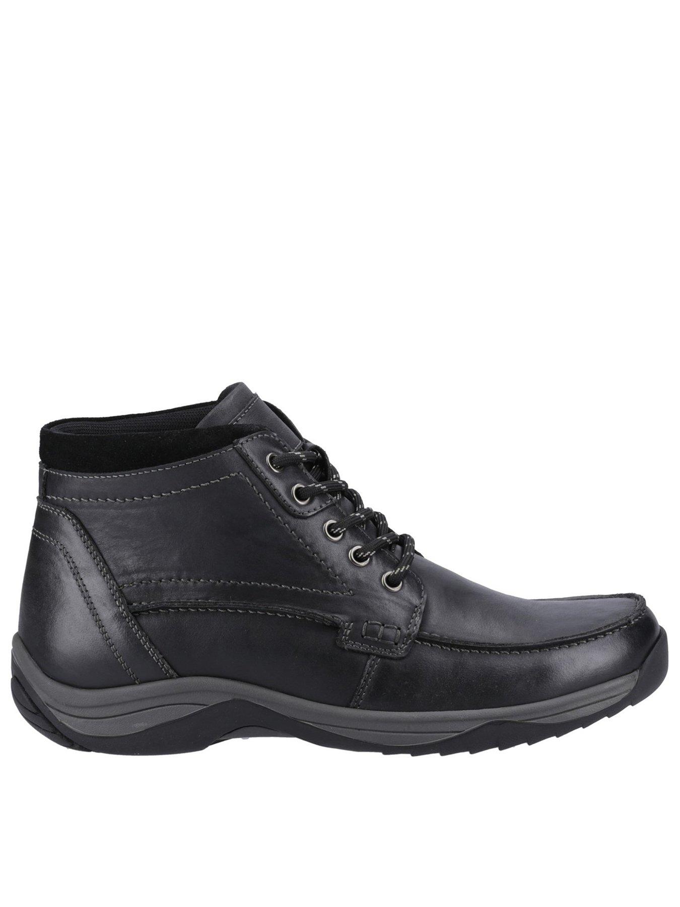 Image 1 of 5 of Hush Puppies Daryl Lace Up Boots - Black