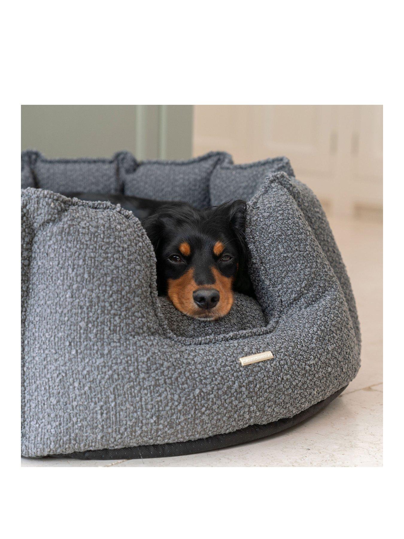 Image 3 of 4 of Lords and Labradors High Sided Boucle Dog Bed Granite