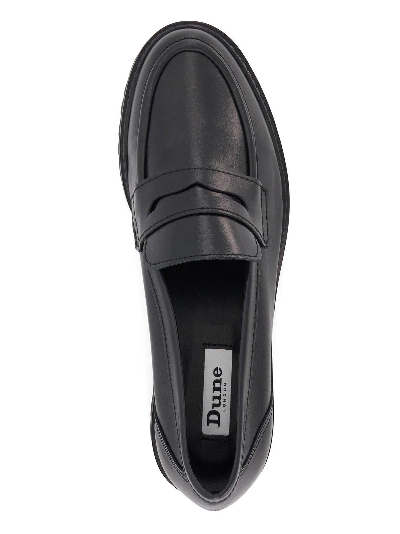 Image 5 of 6 of Dune London Gild Chunky Leather Loafers - Black