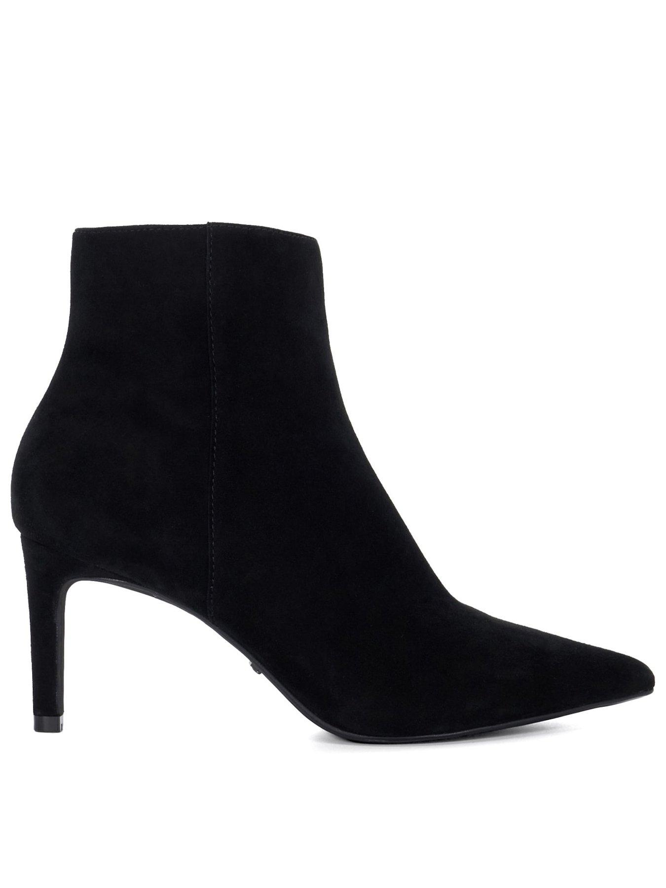 undefined Obsessively Suede Point Heel Boot - Black