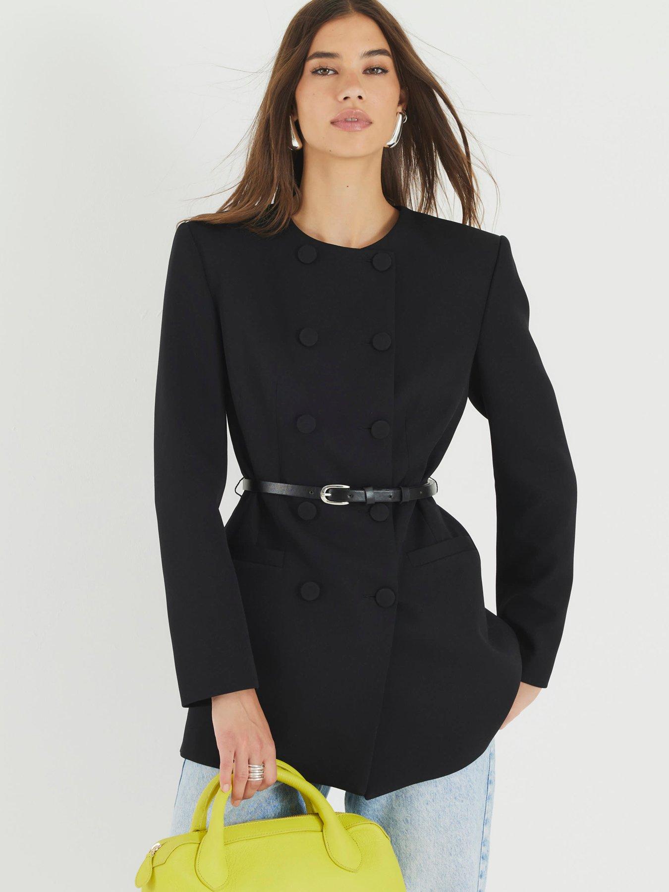 Image 1 of 4 of River Island Structured Blazer - Black